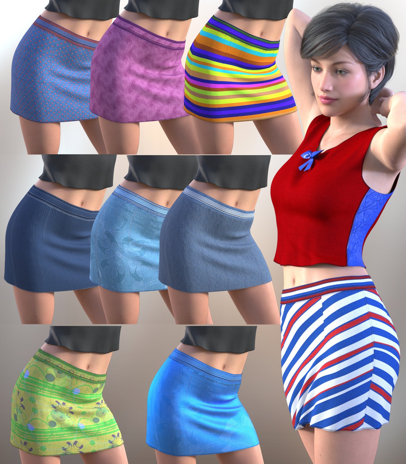 dForce StretchDenim SkirtGF8-81 by N/A