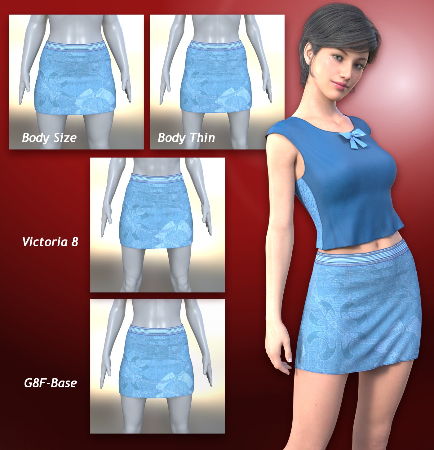 dForce StretchDenim SkirtGF8-81 by N/A