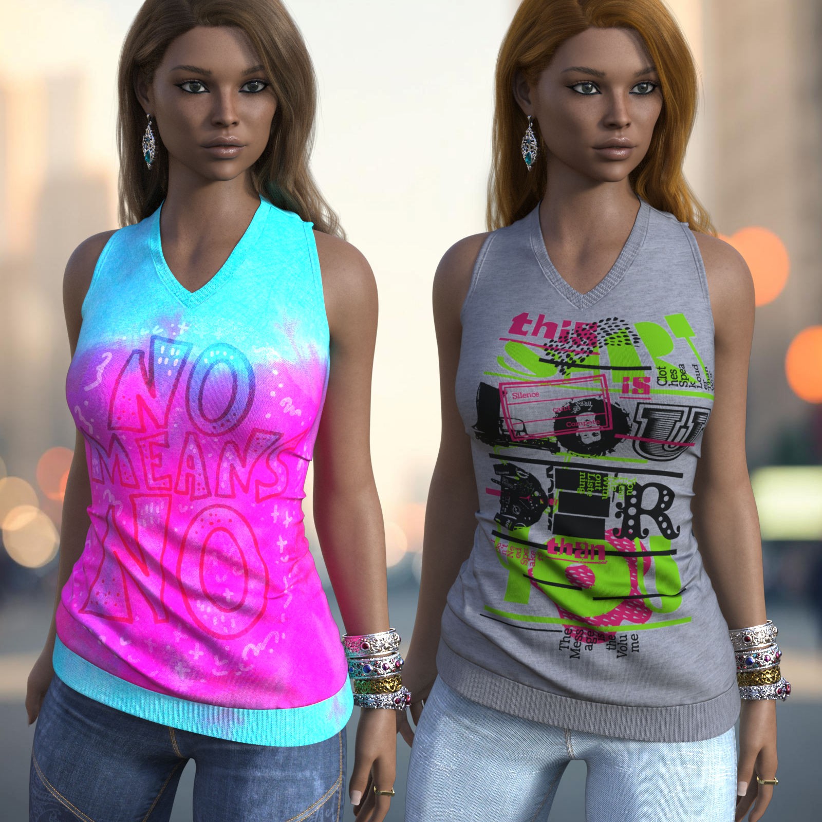 DA-Statements for dForce Casual Long Tanktop Genesis8-8.1Female by lilflame by N/A