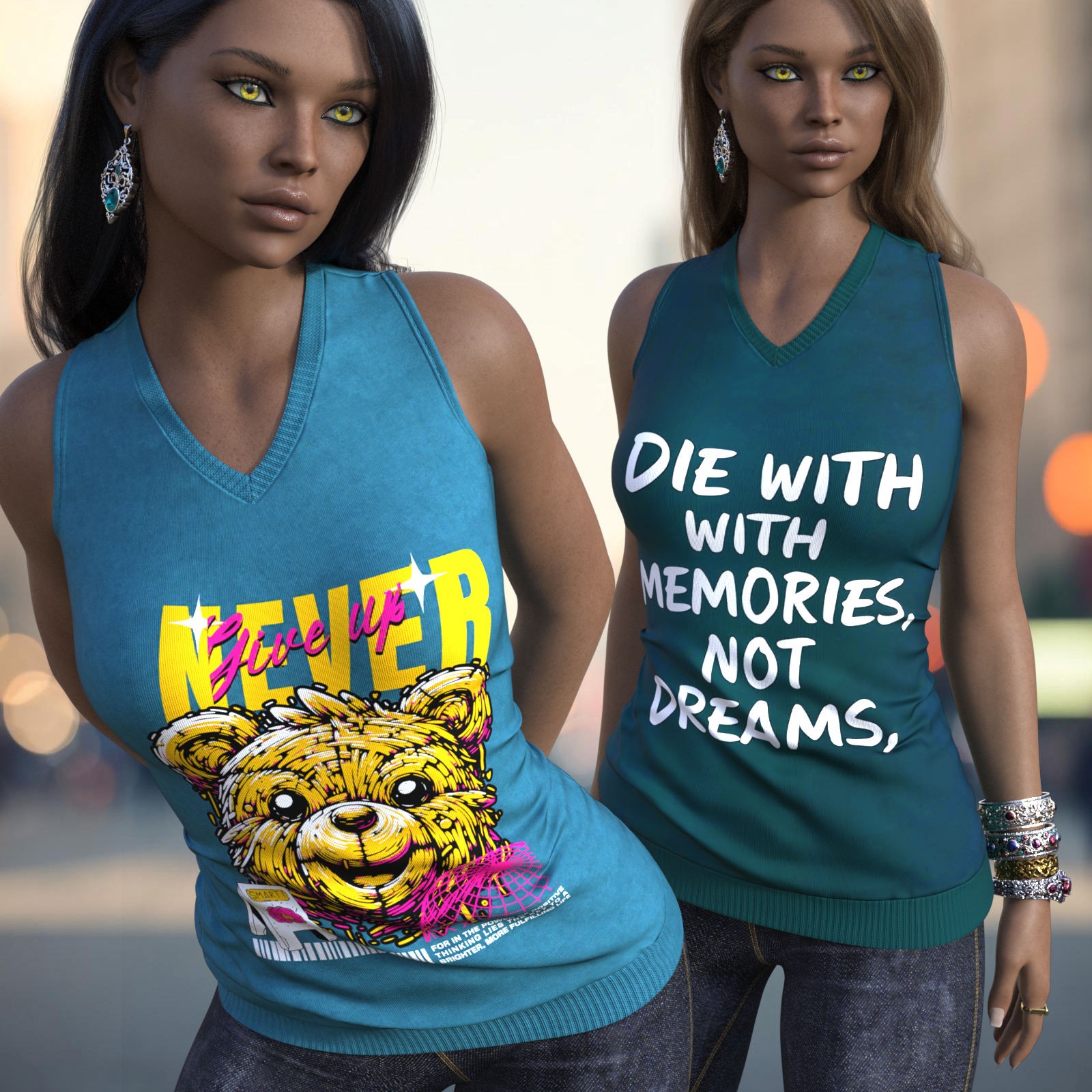 DA-Statements for dForce Casual Long Tanktop Genesis8-8.1Female by lilflame by N/A