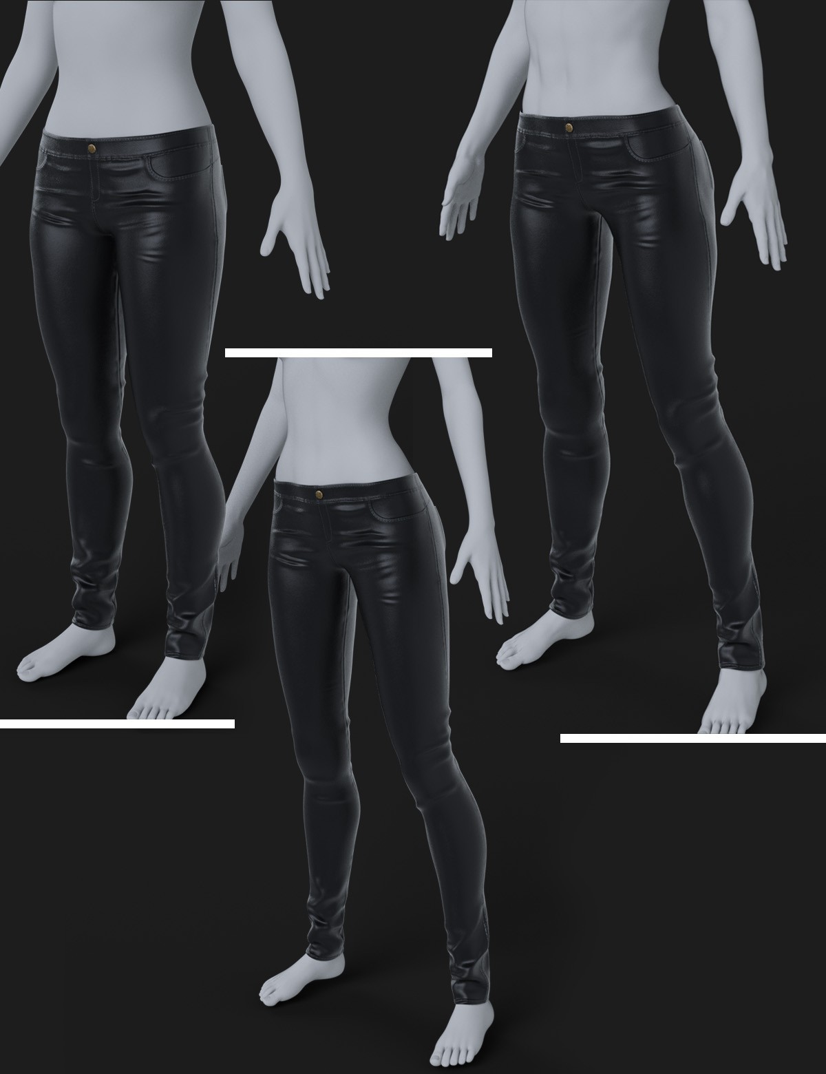 dForce Low Leather Pants Genesis8-8.1F-G9 by N/A