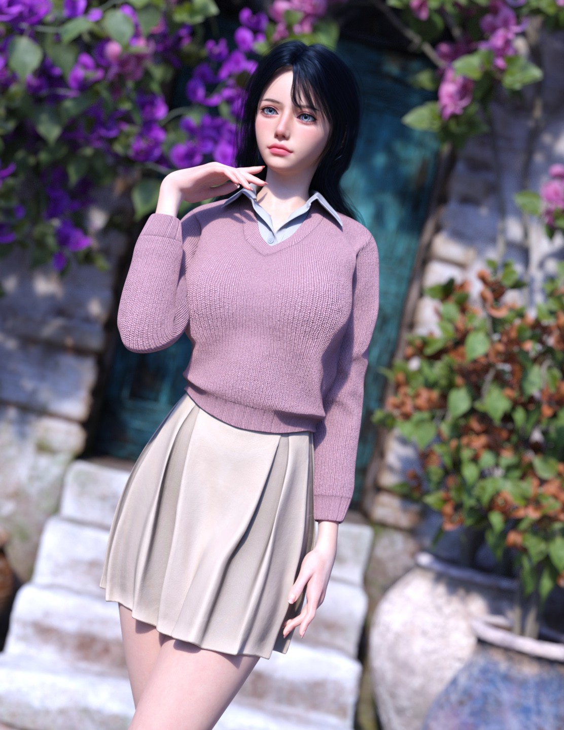 MG-Cozy Knit Outfit G9 G8F dForce by N/A