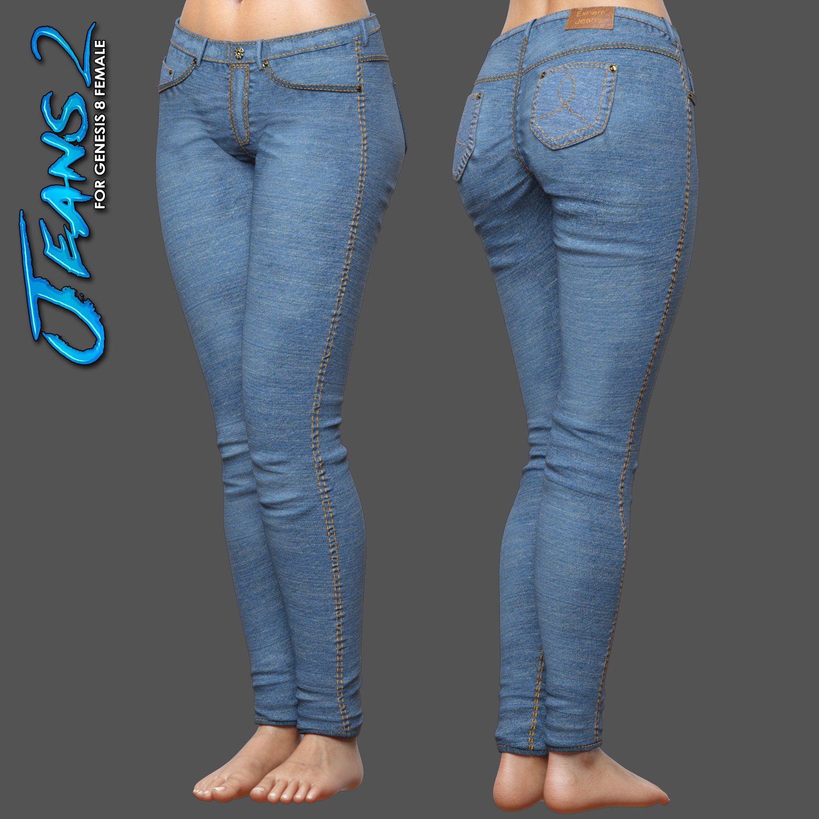 Exnem Jeans 2 for Genesis 8 Female by N/A