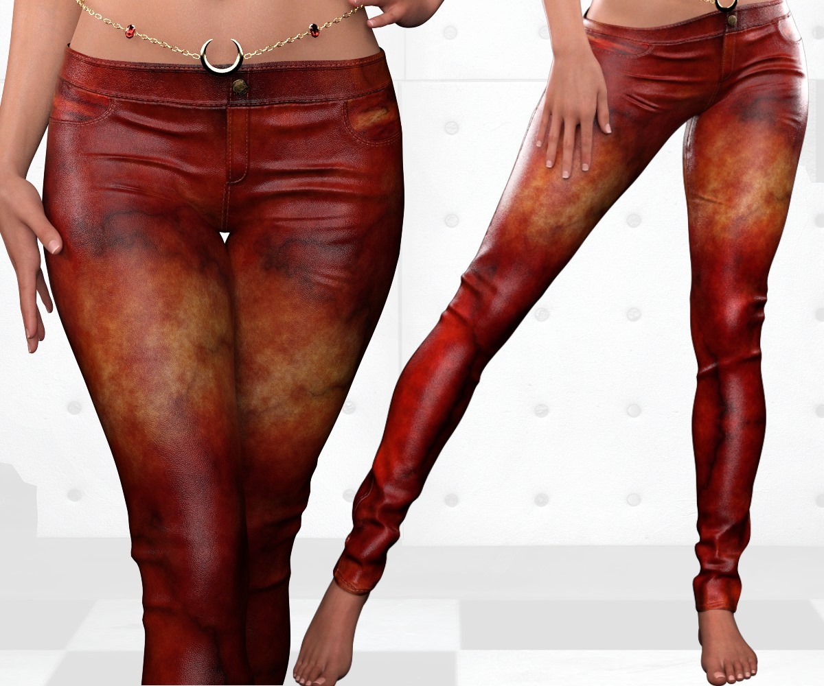 ST13 Colormix Low Leather Pants ADD ON G8F G9 by N/A