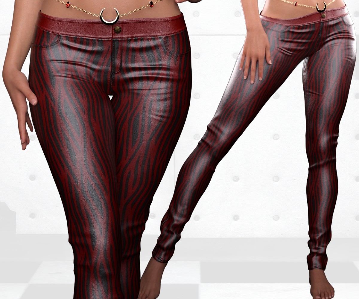ST13 Colormix Low Leather Pants ADD ON G8F G9 by N/A