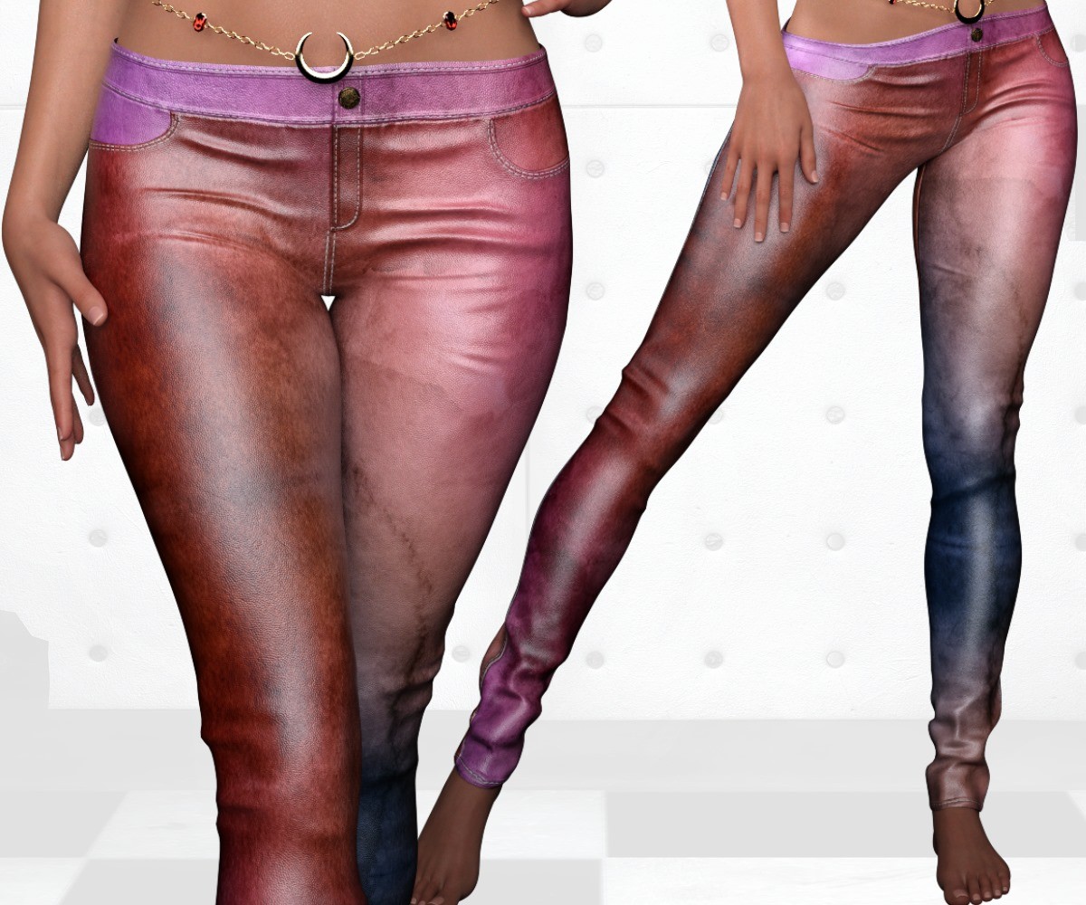 ST13 Colormix Low Leather Pants ADD ON G8F G9 by N/A