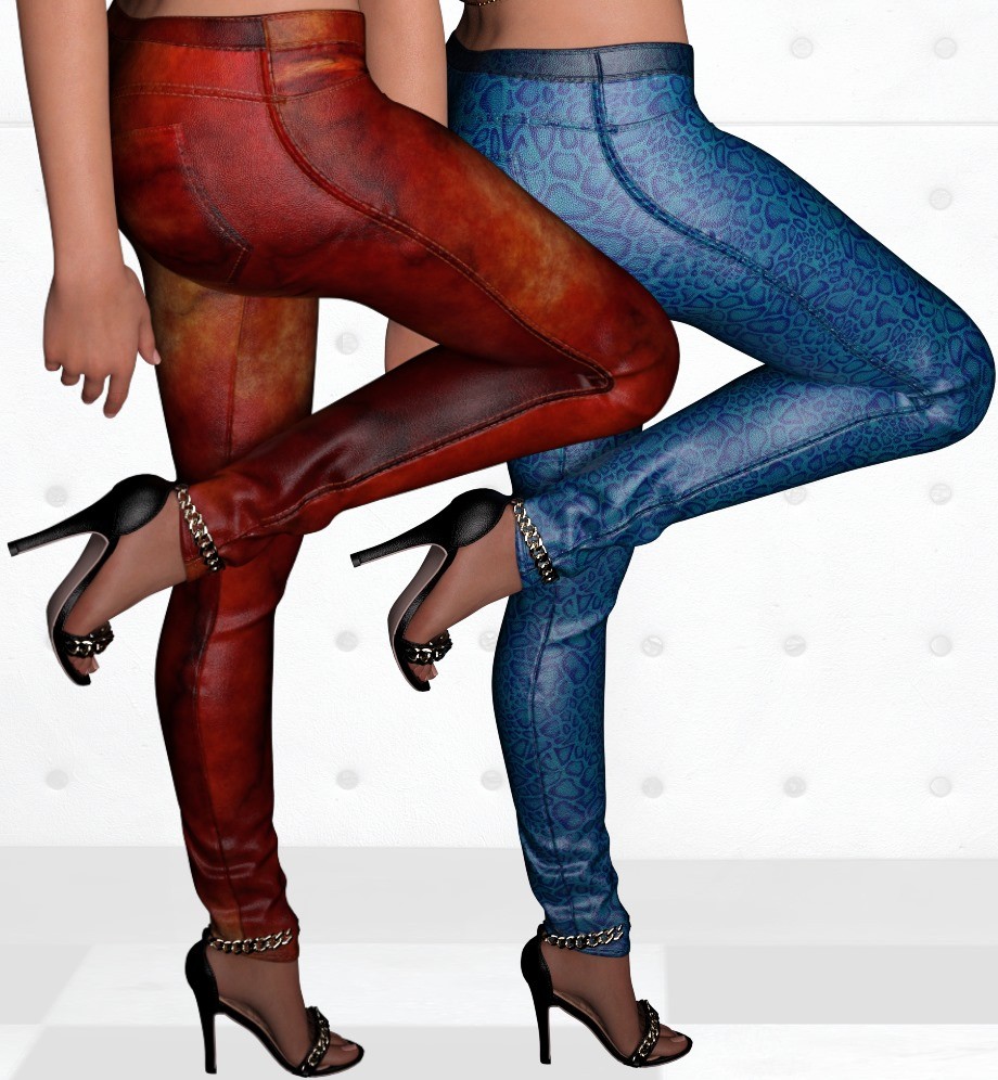 ST13 Colormix Low Leather Pants ADD ON G8F G9 by N/A