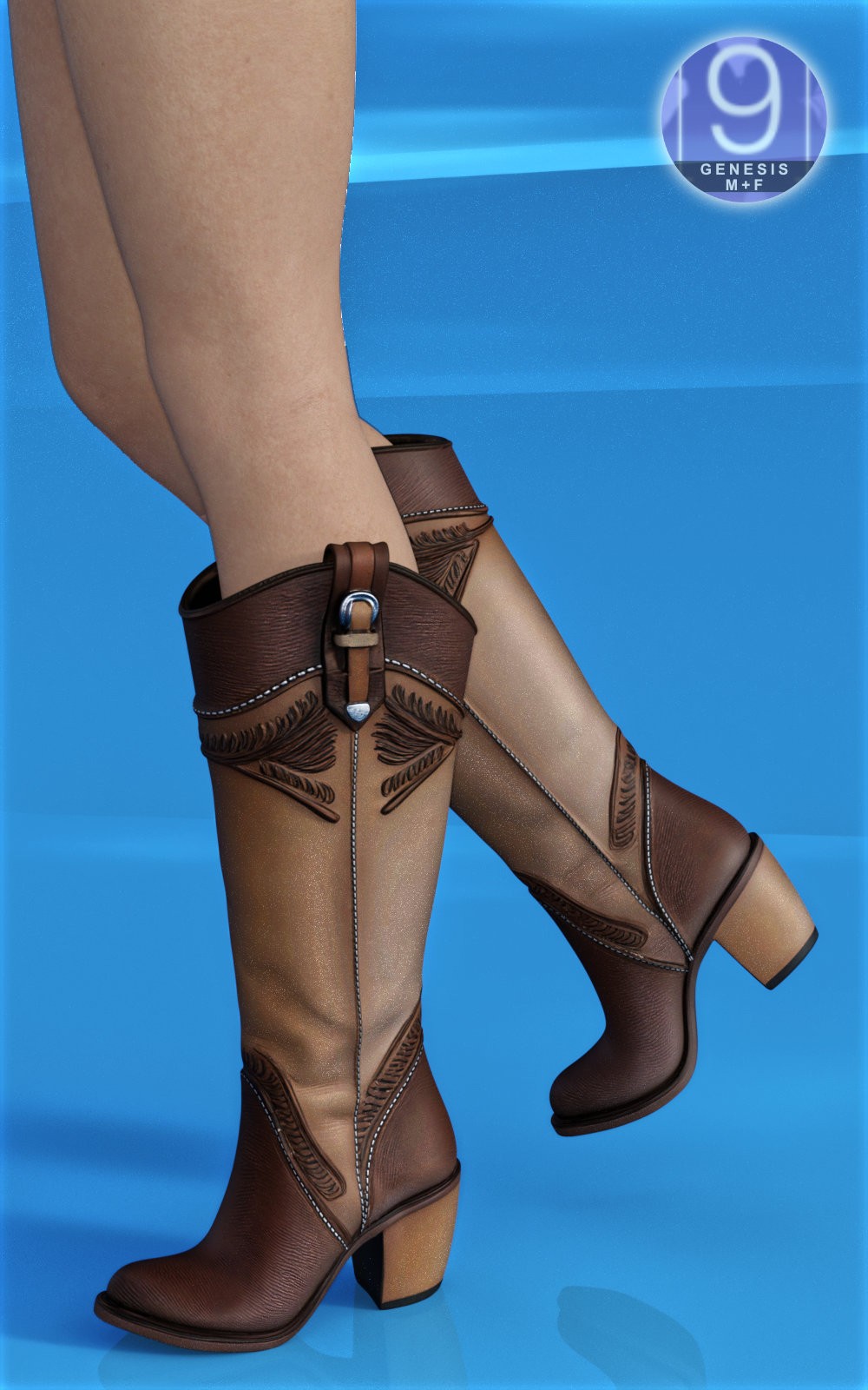Western Honey Boots for G9 by N/A