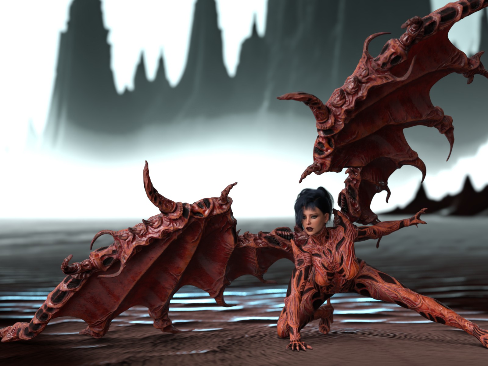The Xeno-Wings: Bio-Athematic Wings for Genesis 9 by N/A
