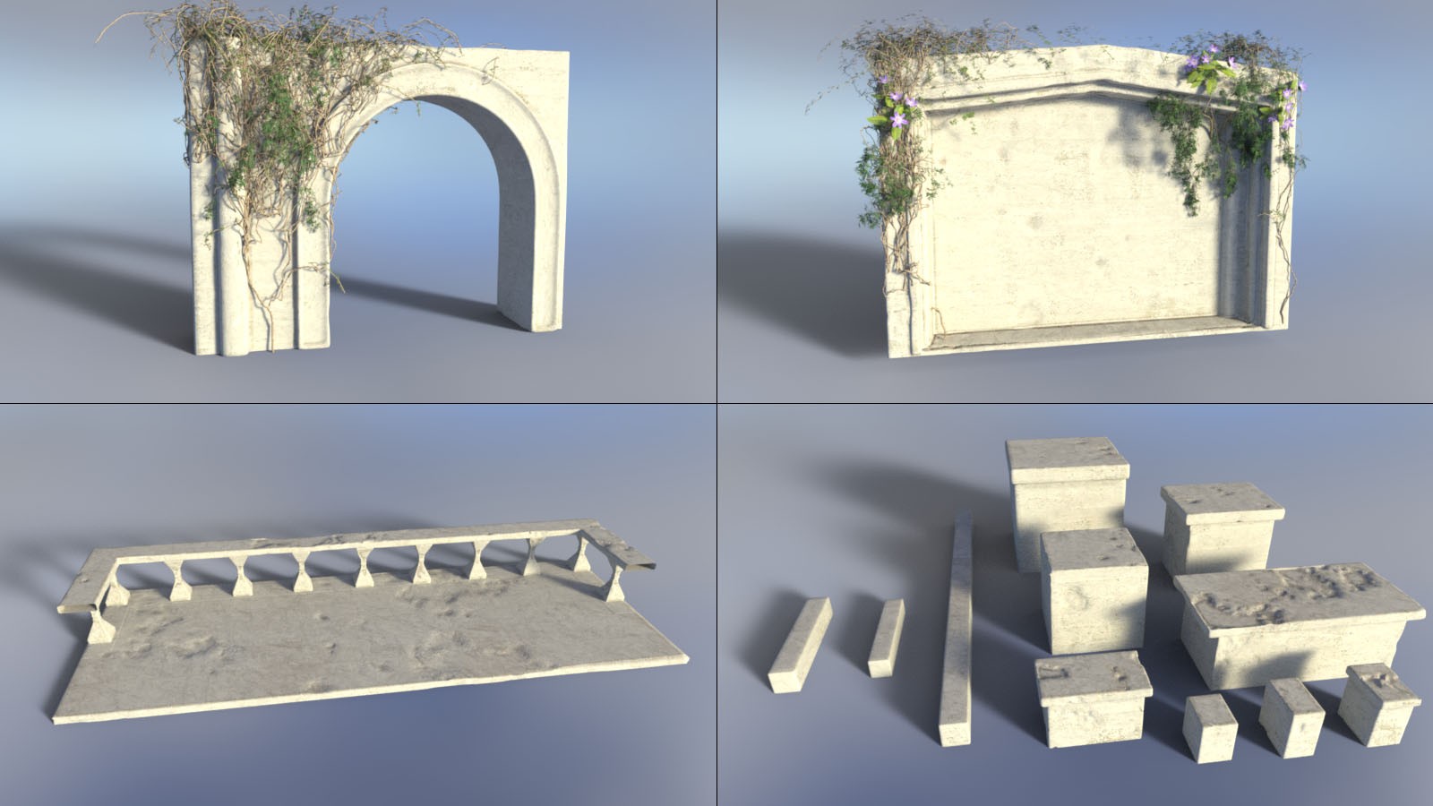 3D Scenery: Mountain Stone House: Pool by N/A