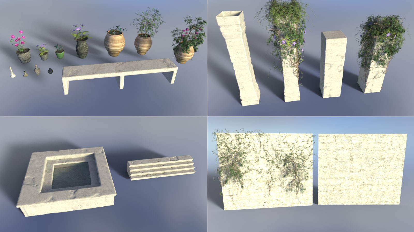 3D Scenery: Mountain Stone House: Pool by N/A