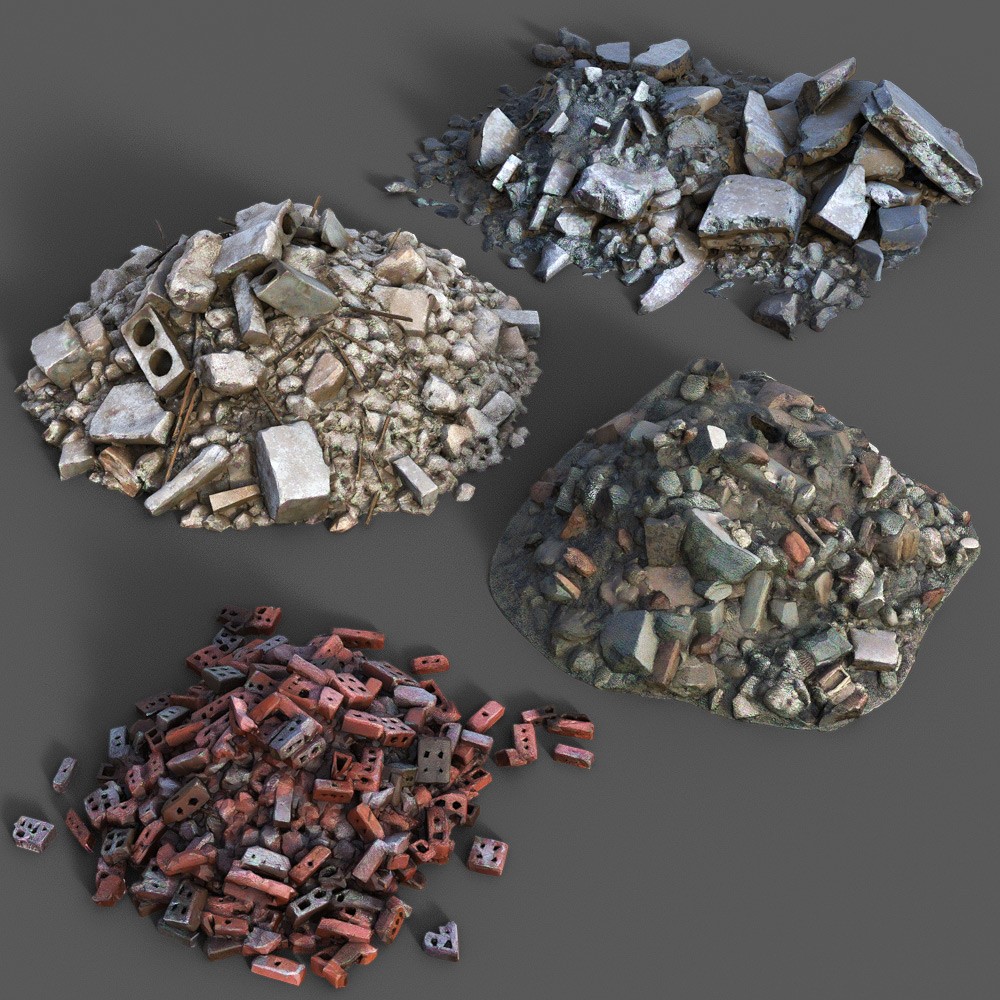 Pile Of Rubble Collection for Daz Studio by N/A