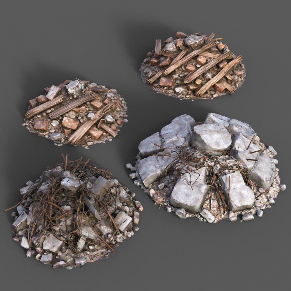 Pile Of Rubble Collection for Daz Studio by N/A