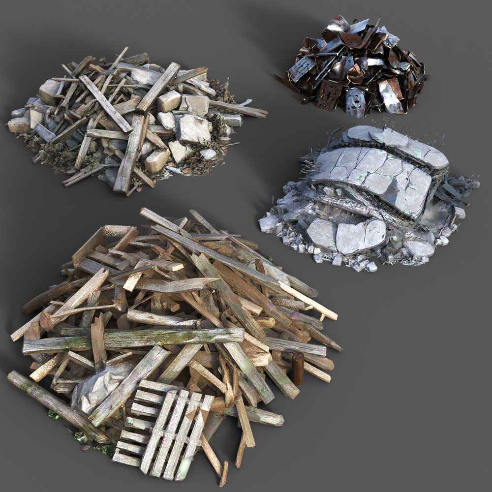 Pile Of Rubble Collection for Daz Studio by N/A