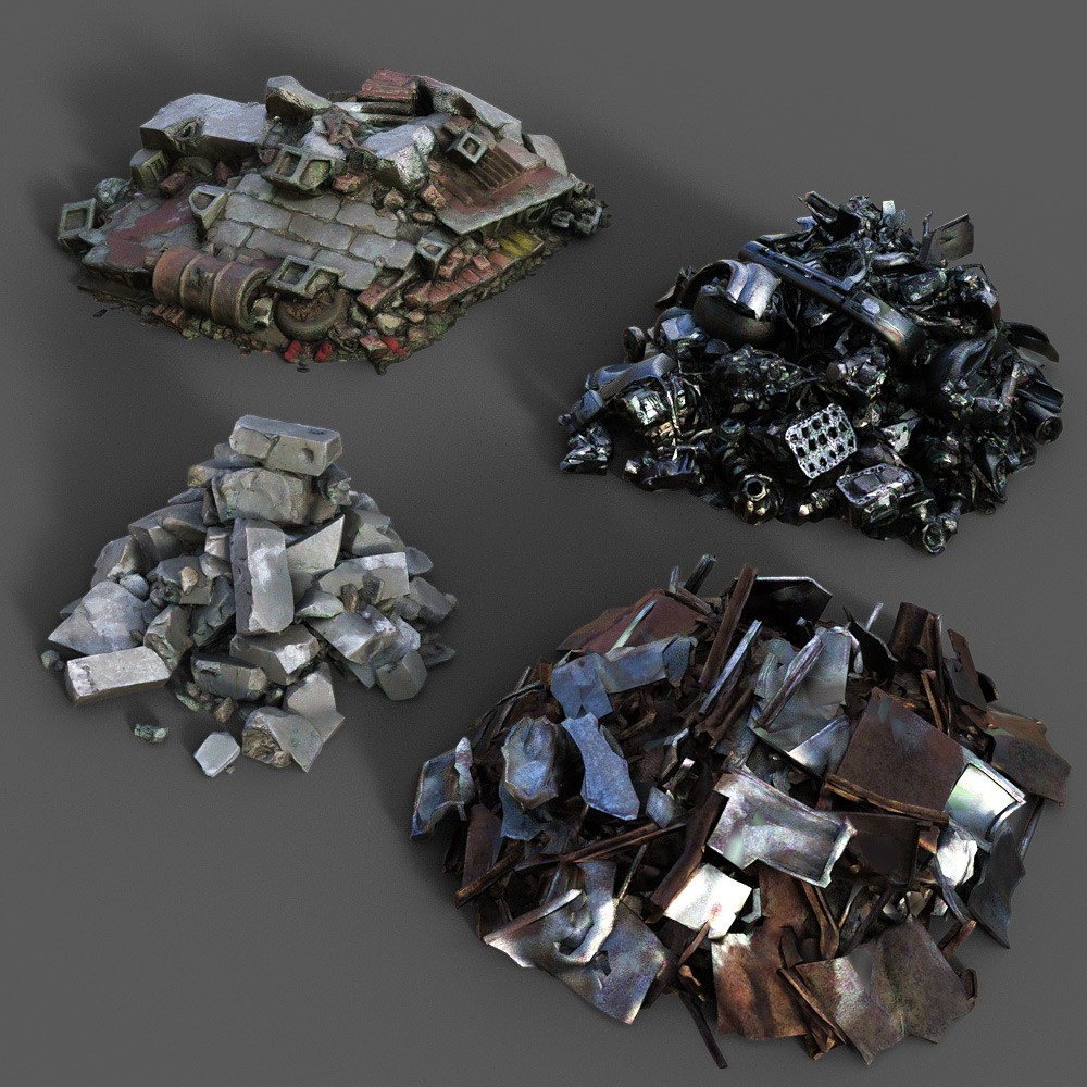 Pile Of Rubble Collection for Daz Studio by N/A