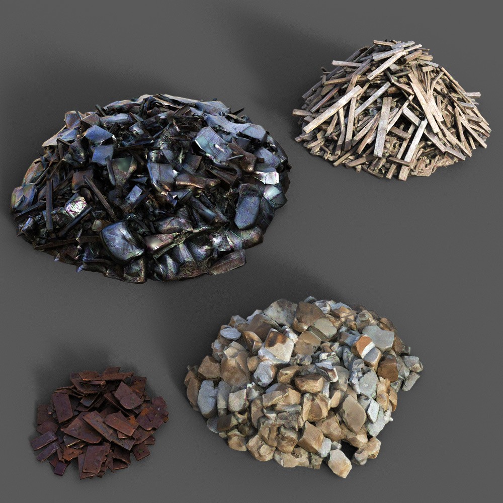 Pile Of Rubble Collection for Daz Studio by N/A