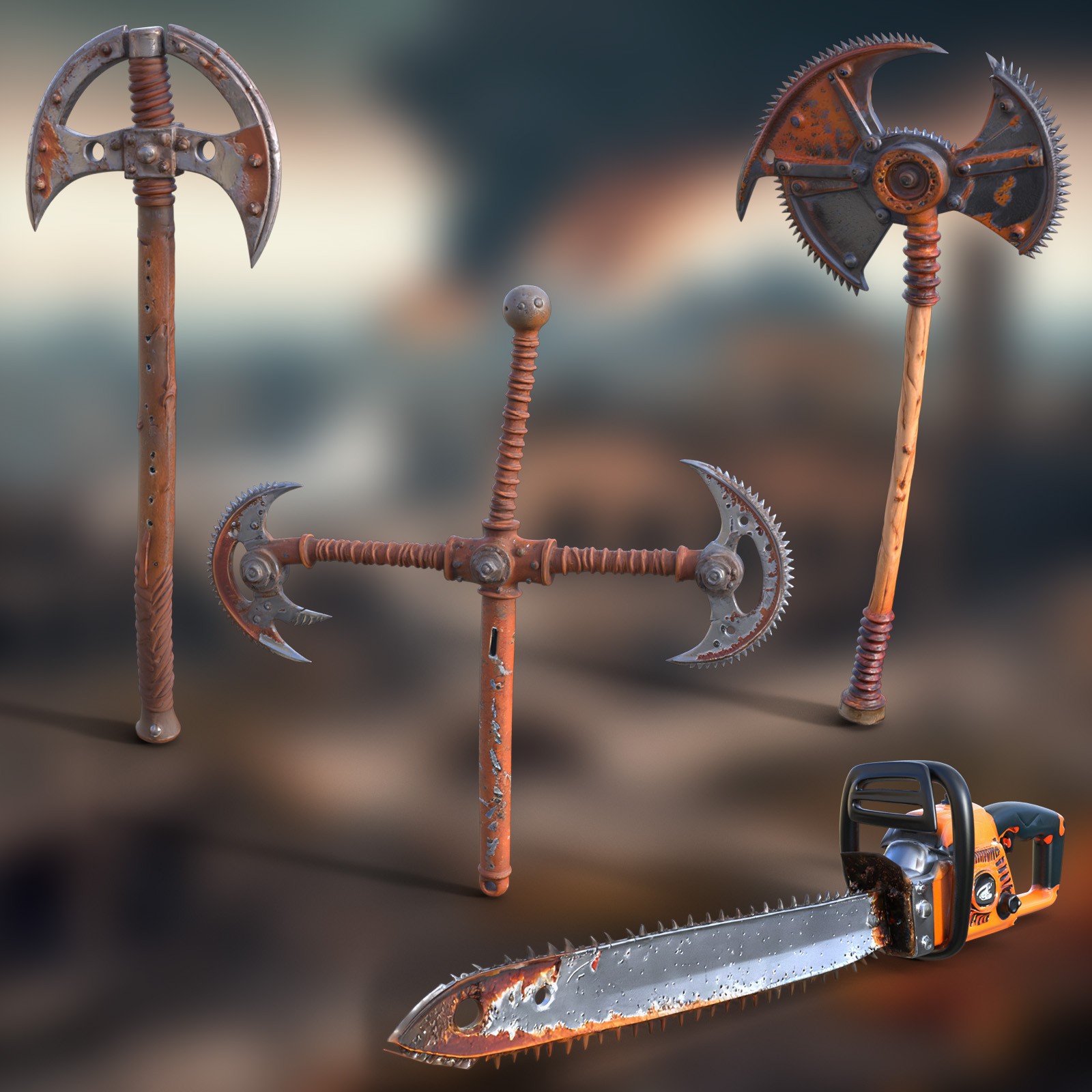 Post-Apocalyptic Hand Weapons 3 by N/A