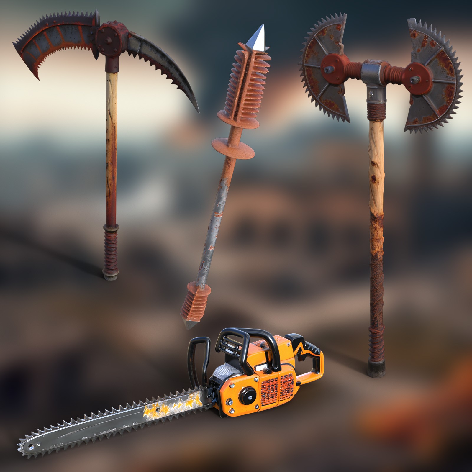 Post-Apocalyptic Hand Weapons 3 by N/A