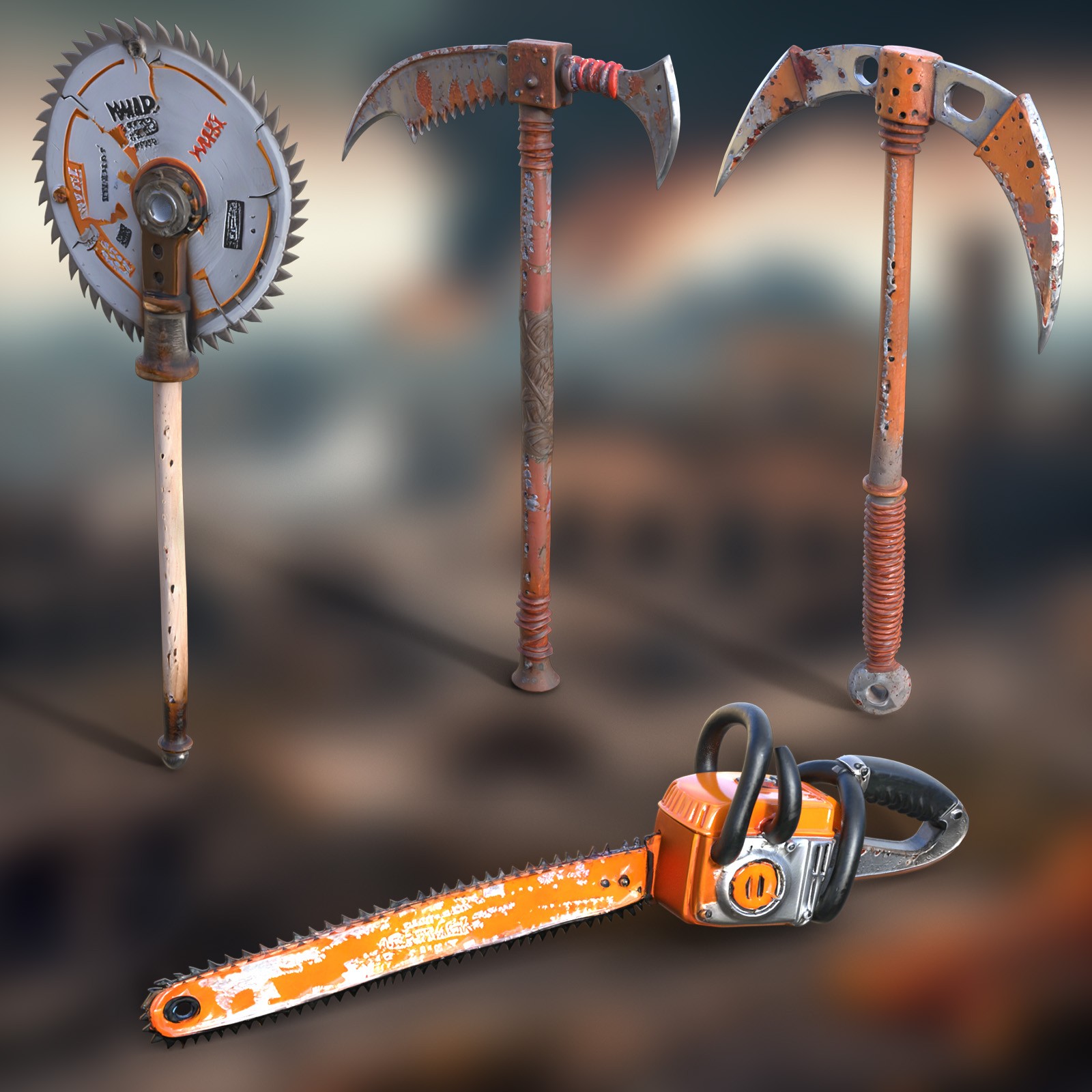 Post-Apocalyptic Hand Weapons 3 by N/A