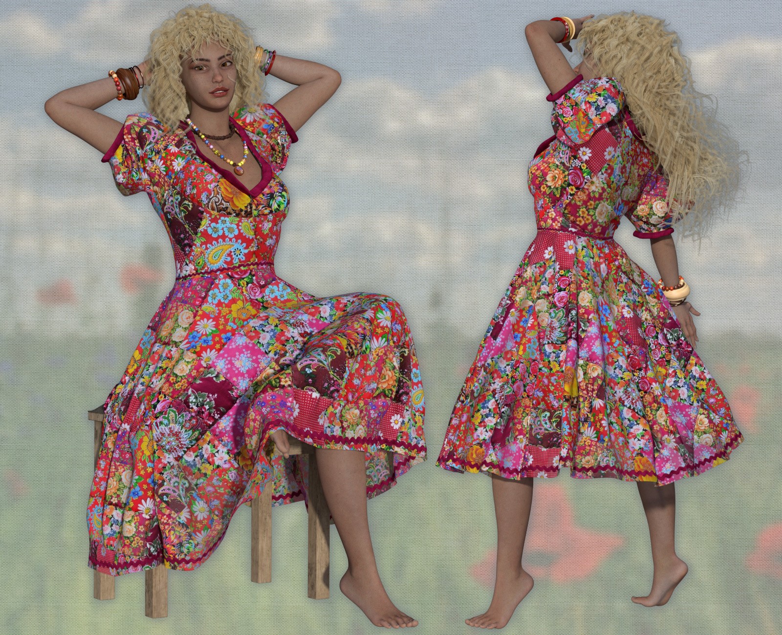 Boheme Spring Dress for La Femme 2 by N/A
