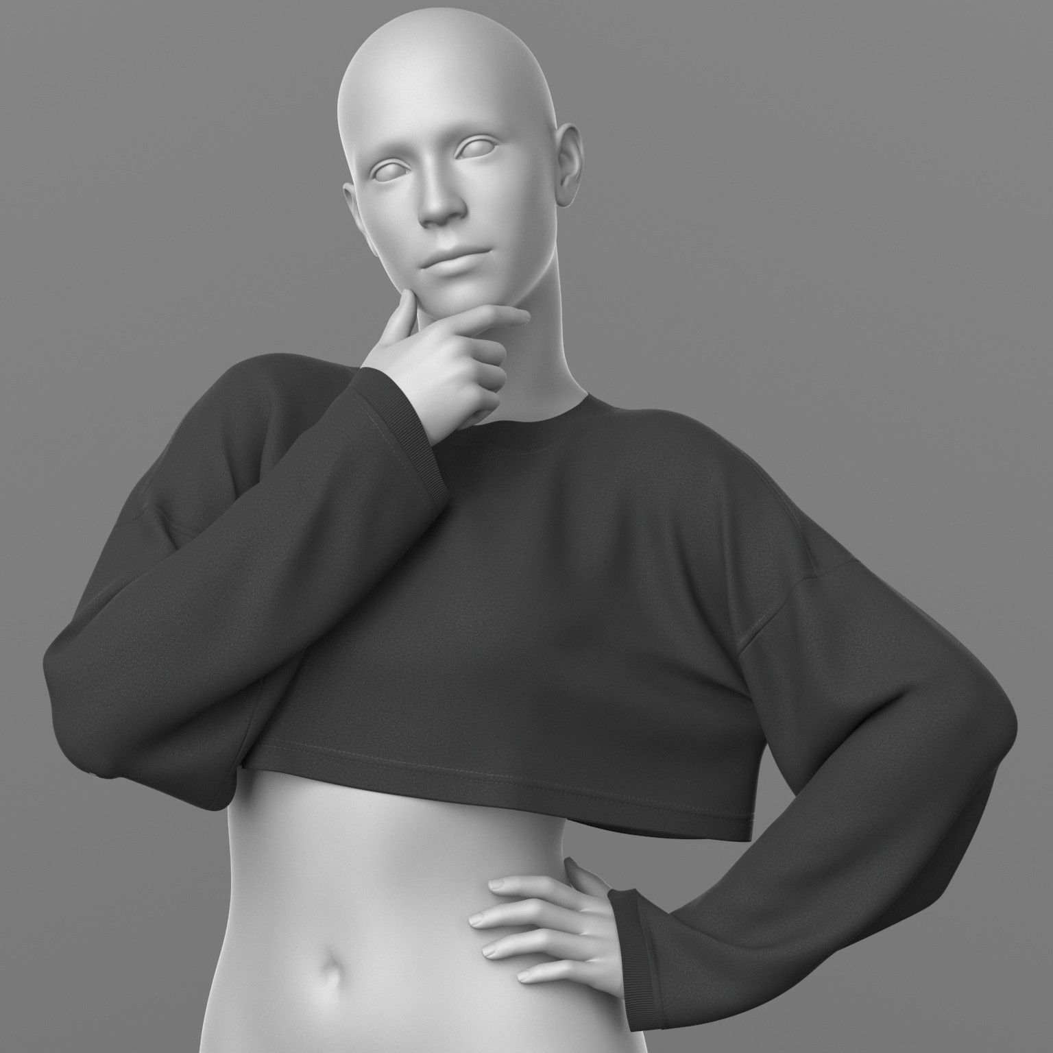 Cropped Sweatshirt G9 by N/A