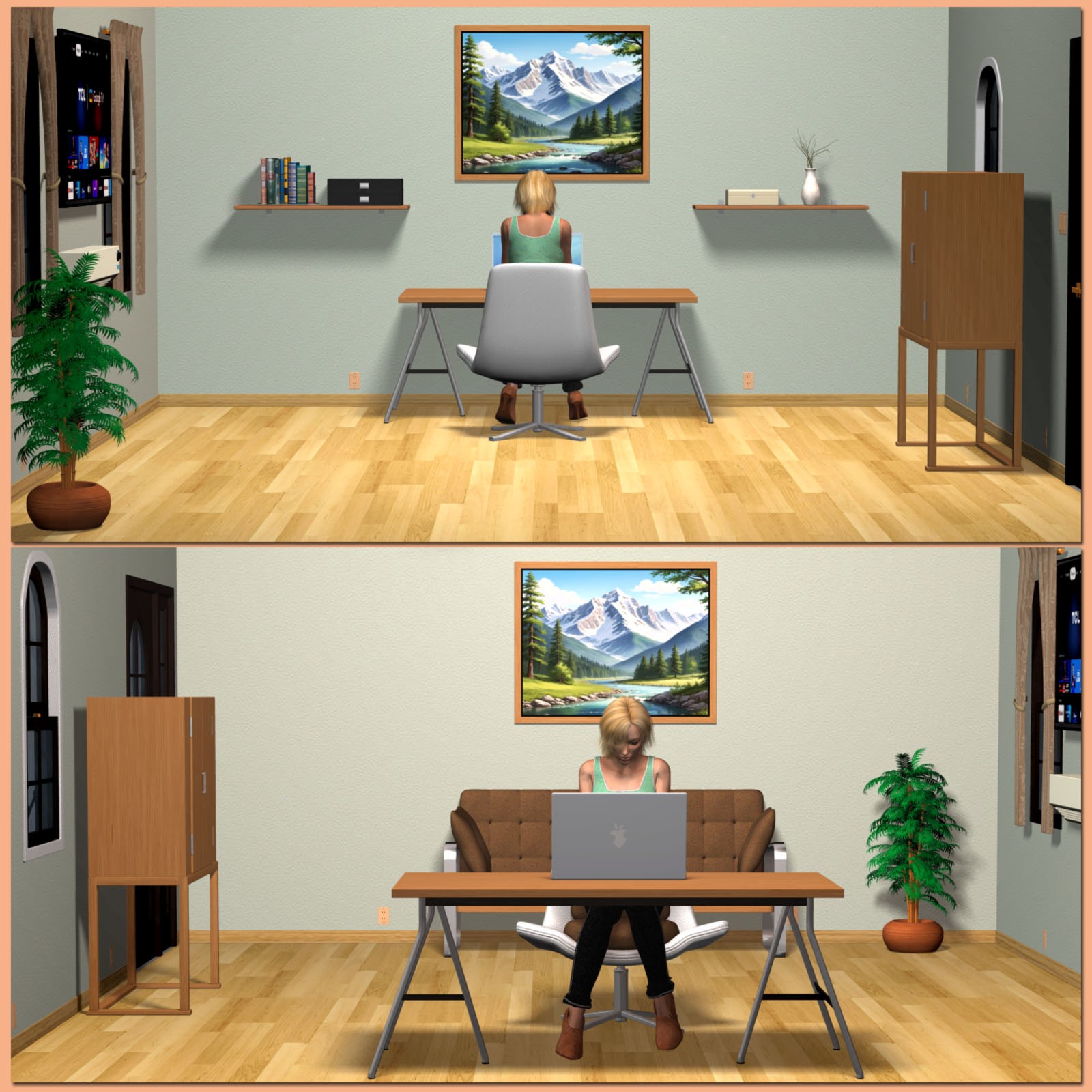 Backyard Office Set by N/A