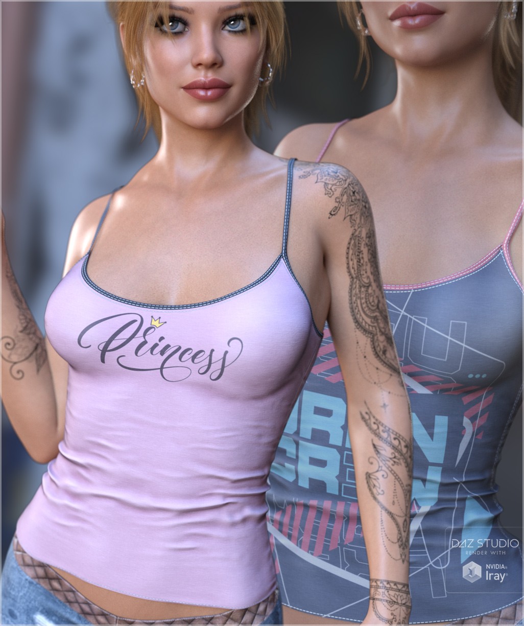 Trends Textures for dForce Summer Scoop Tank by N/A
