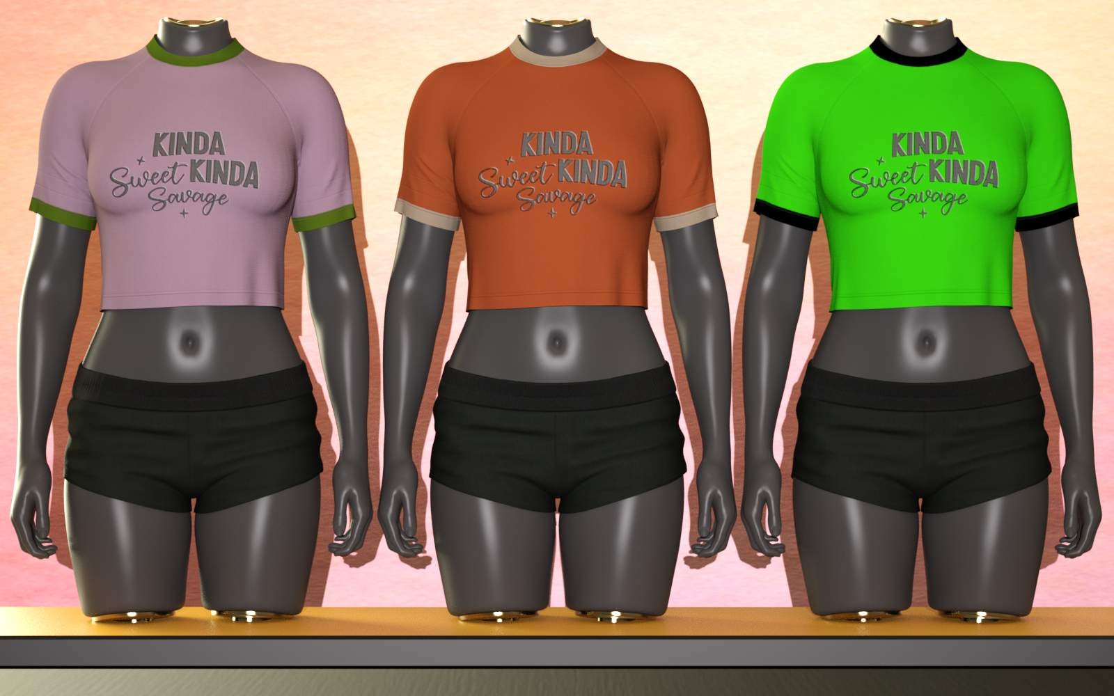 3DL Weekend for Everyday Raglan Crop G8F/G9 by N/A