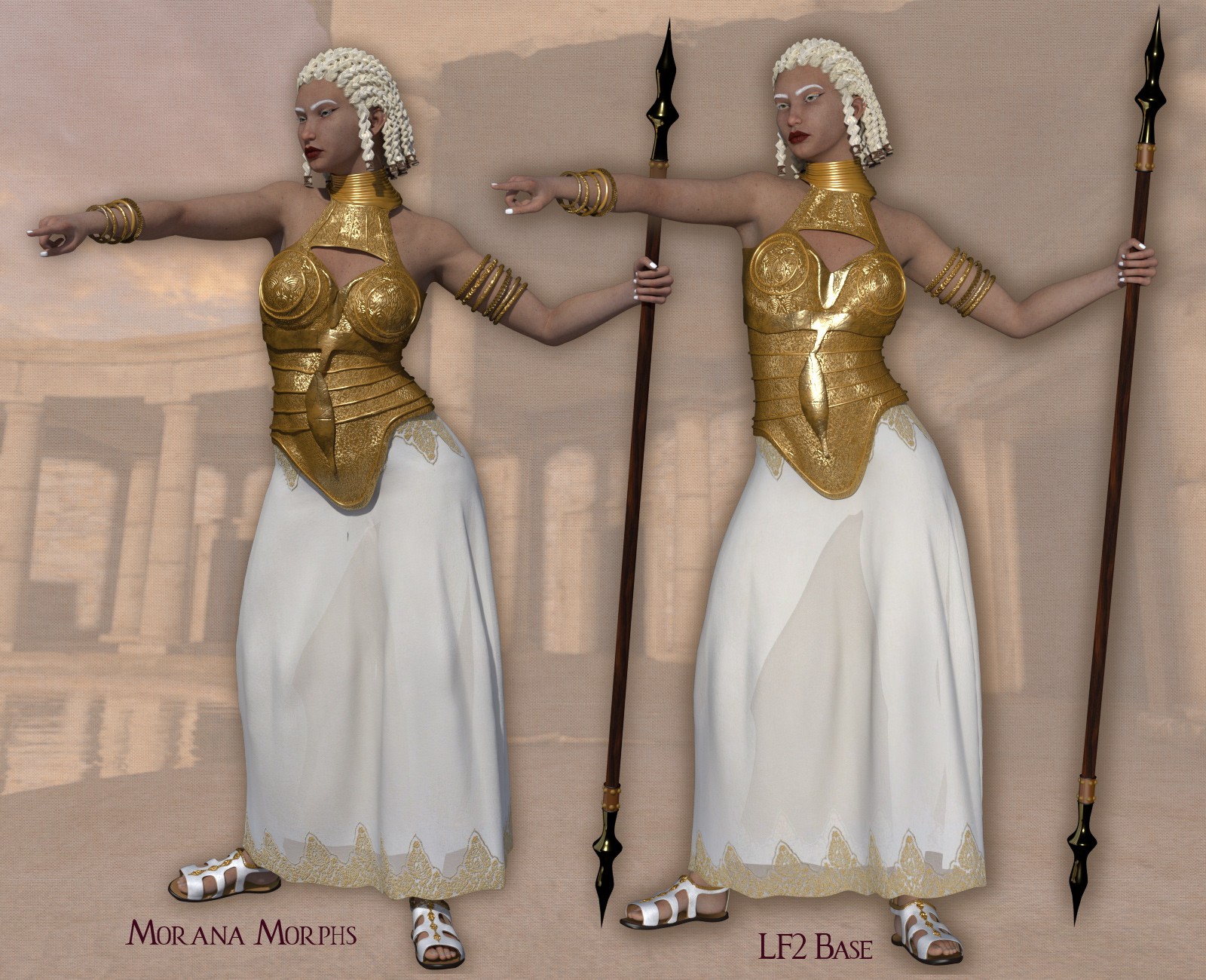 Fancy Greek Goldness Armor for La Femme2 by N/A
