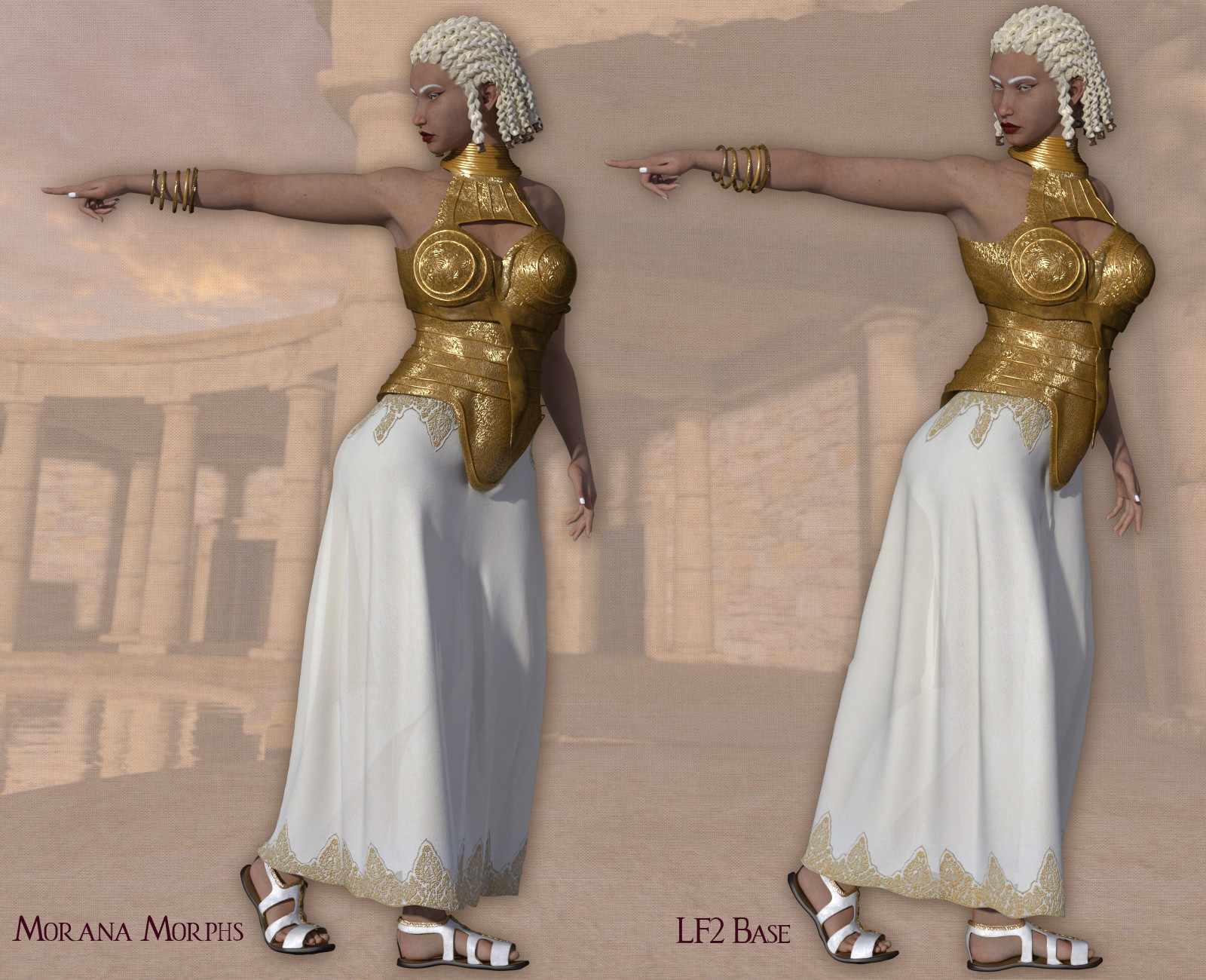 Fancy Greek Goldness Armor for La Femme2 by N/A