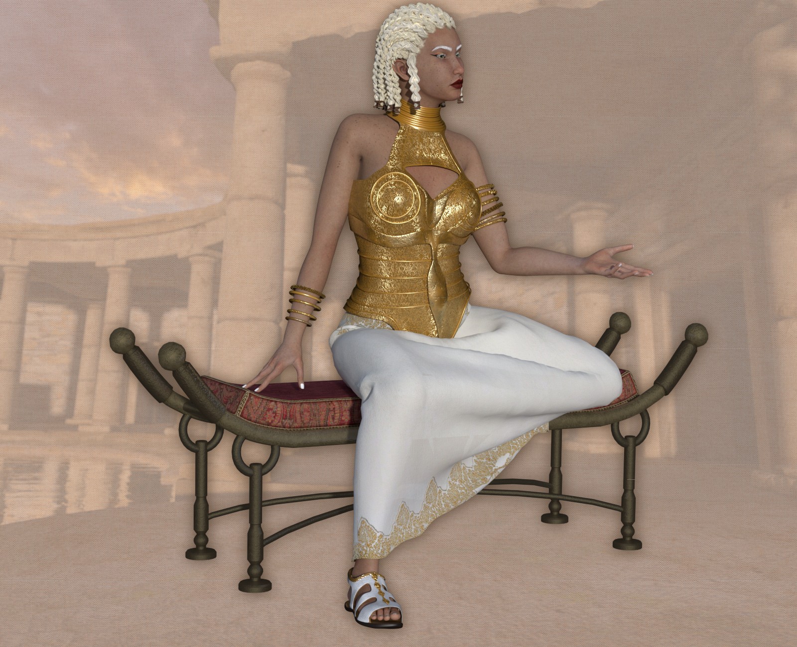 Fancy Greek Goldness Armor for La Femme2 by N/A