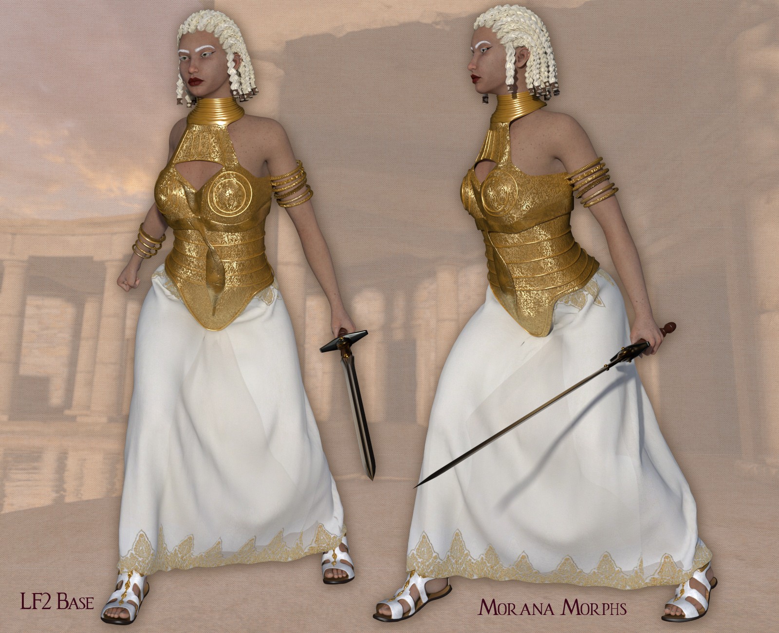 Fancy Greek Goldness Armor for La Femme2 by N/A