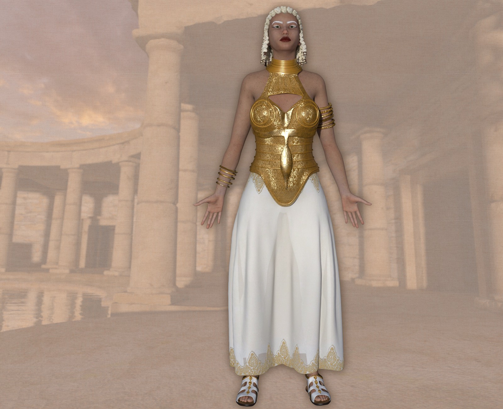 Fancy Greek Goldness Armor for La Femme2 by N/A