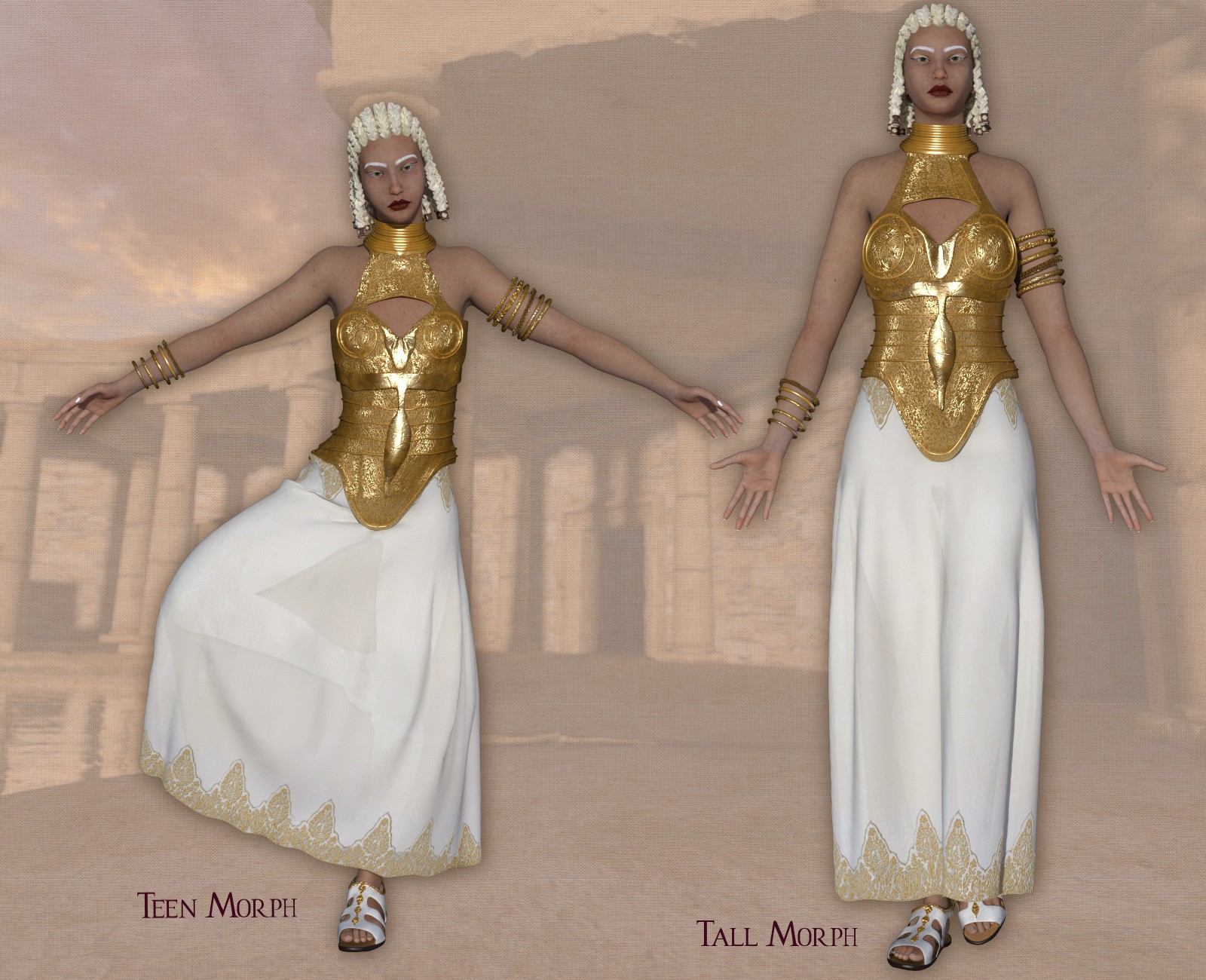 Fancy Greek Goldness Armor for La Femme2 by N/A