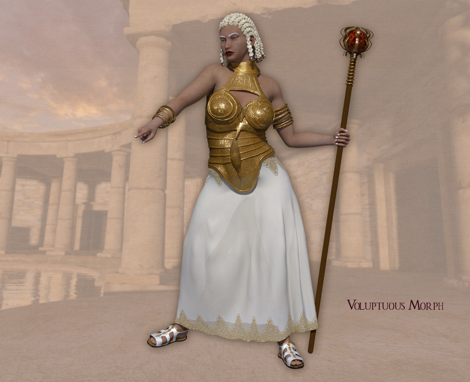 Fancy Greek Goldness Armor for La Femme2 by N/A
