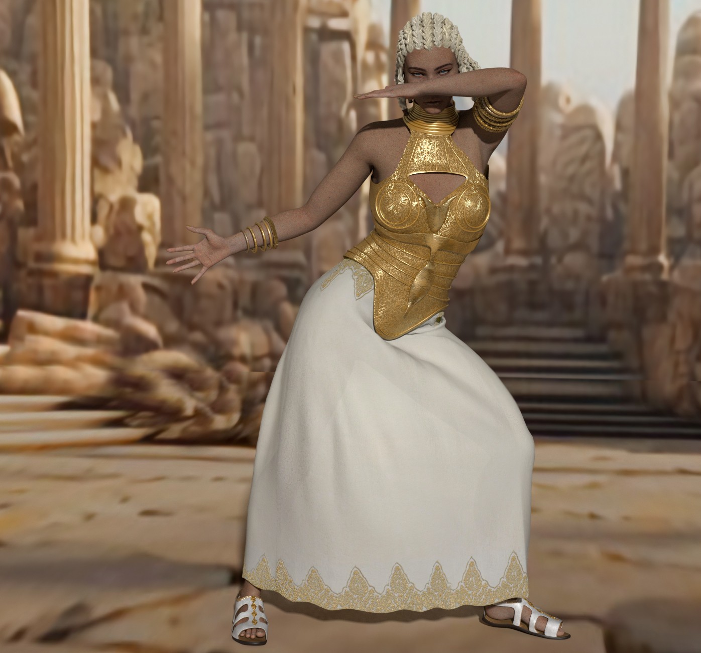 Fancy Greek Goldness Armor for La Femme2 by N/A