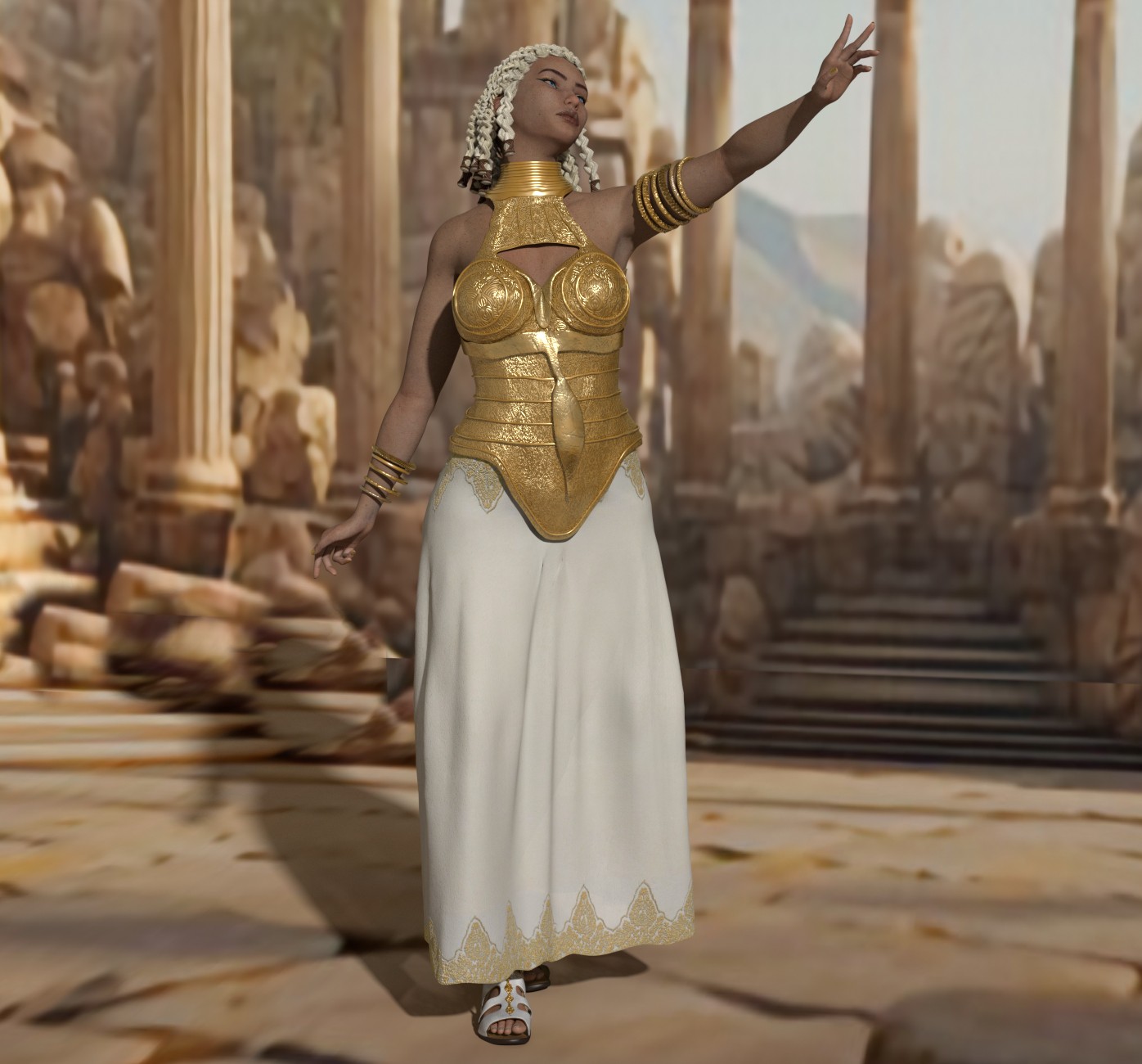 Fancy Greek Goldness Armor for La Femme2 by N/A