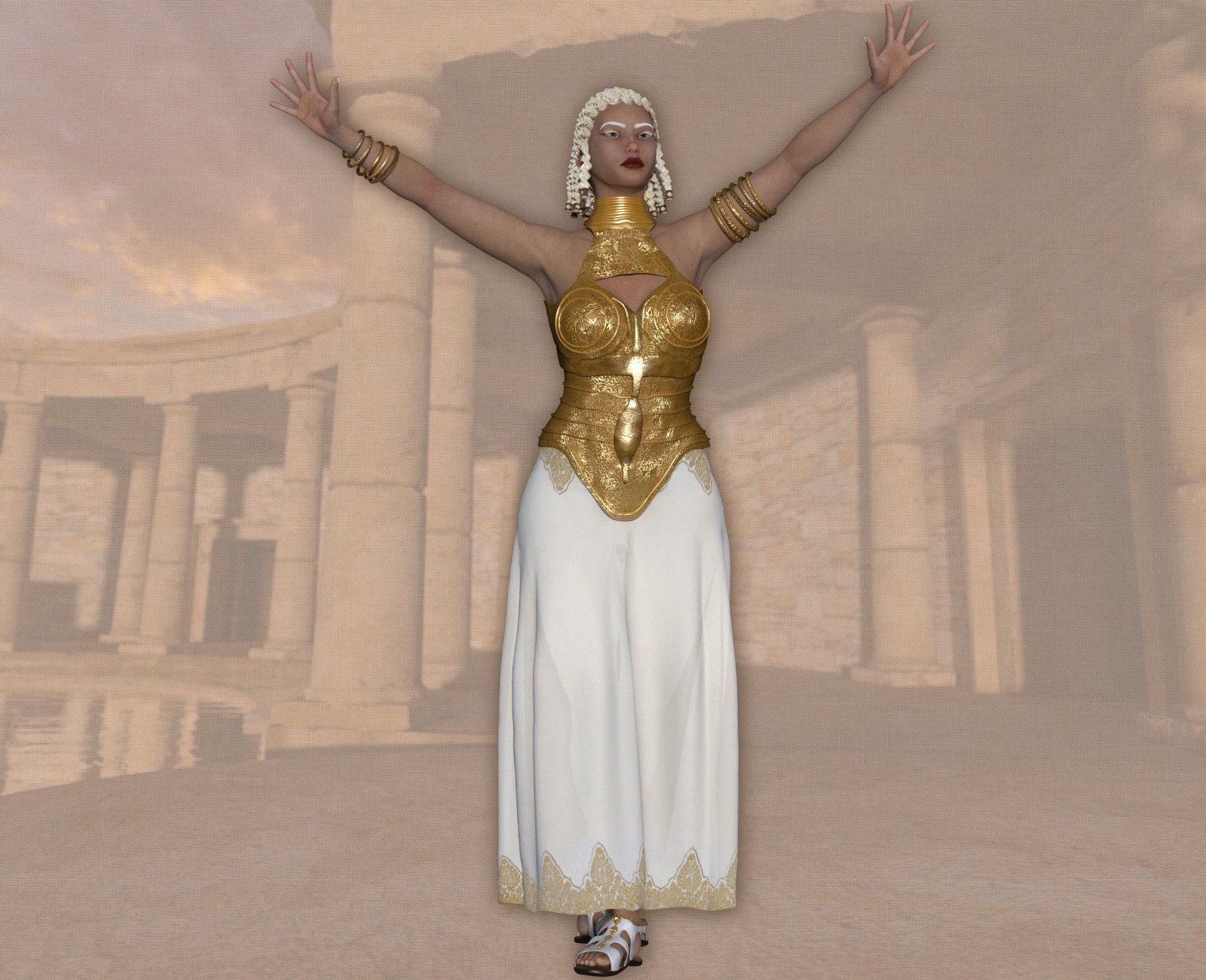 Fancy Greek Goldness Armor for La Femme2 by N/A