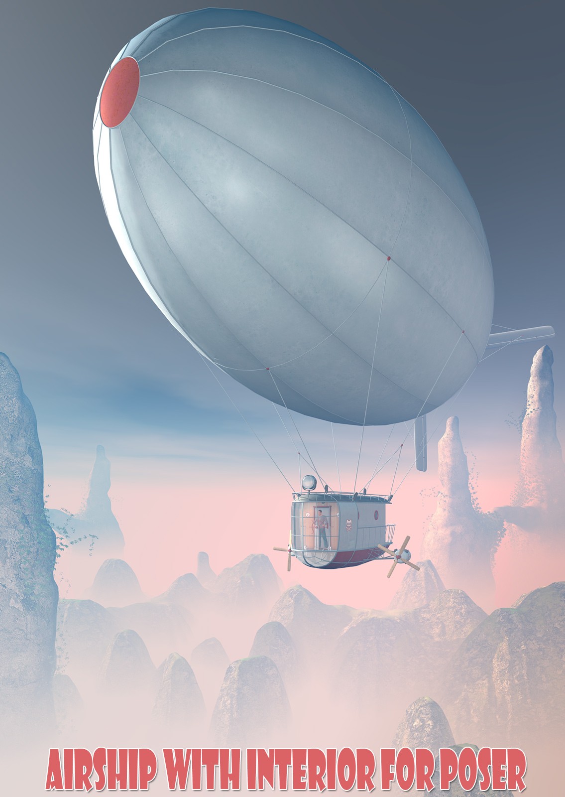 Airship with interior for Poser by N/A