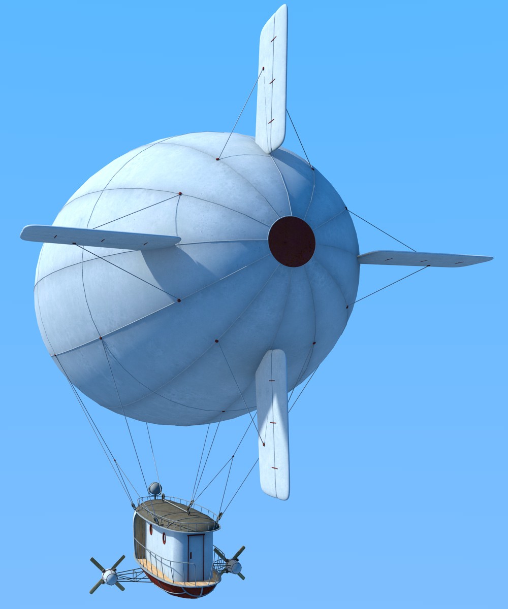Airship with interior for Poser by N/A
