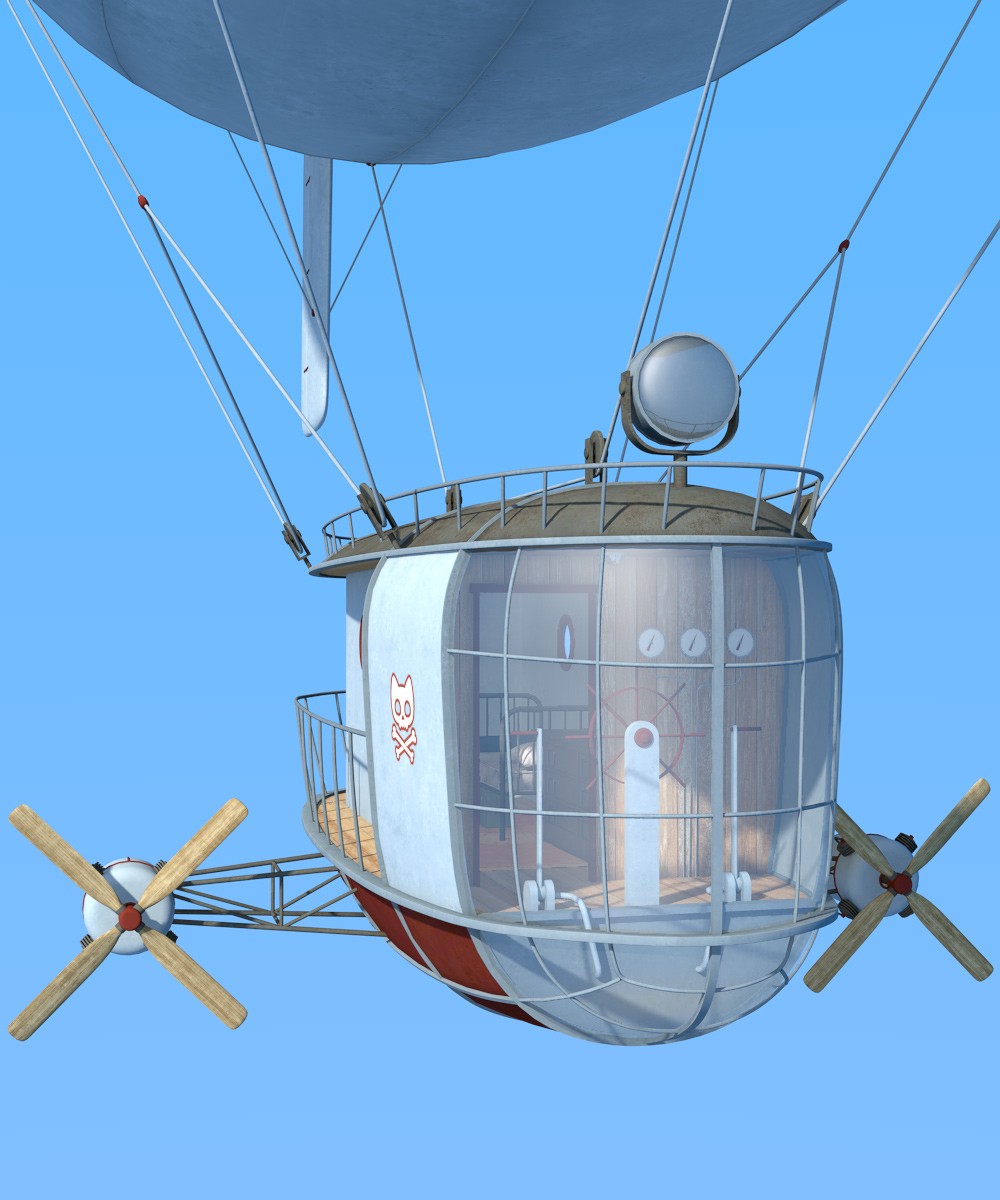 Airship with interior for Daz Studio by N/A