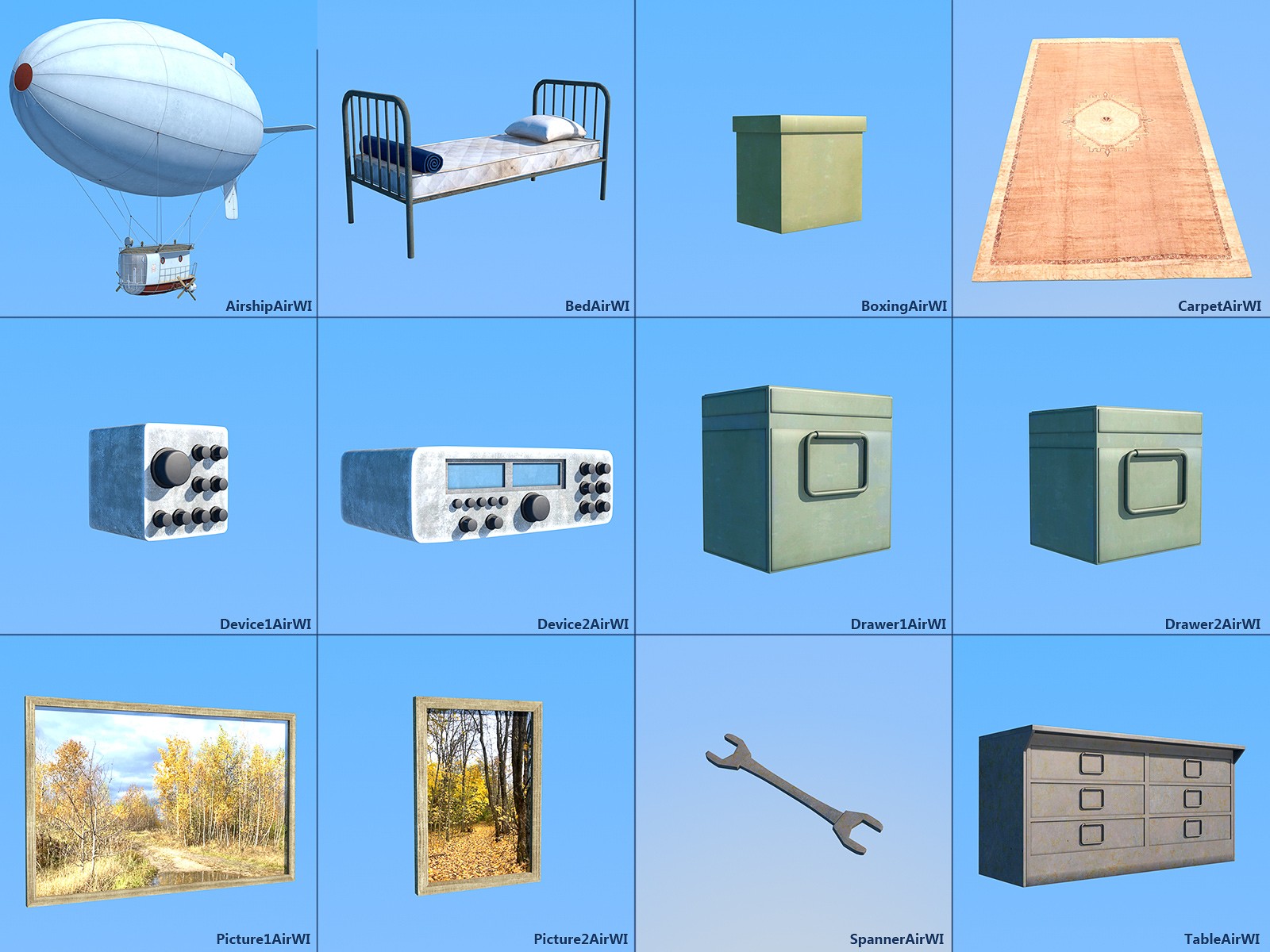 Airship with interior for Daz Studio by N/A
