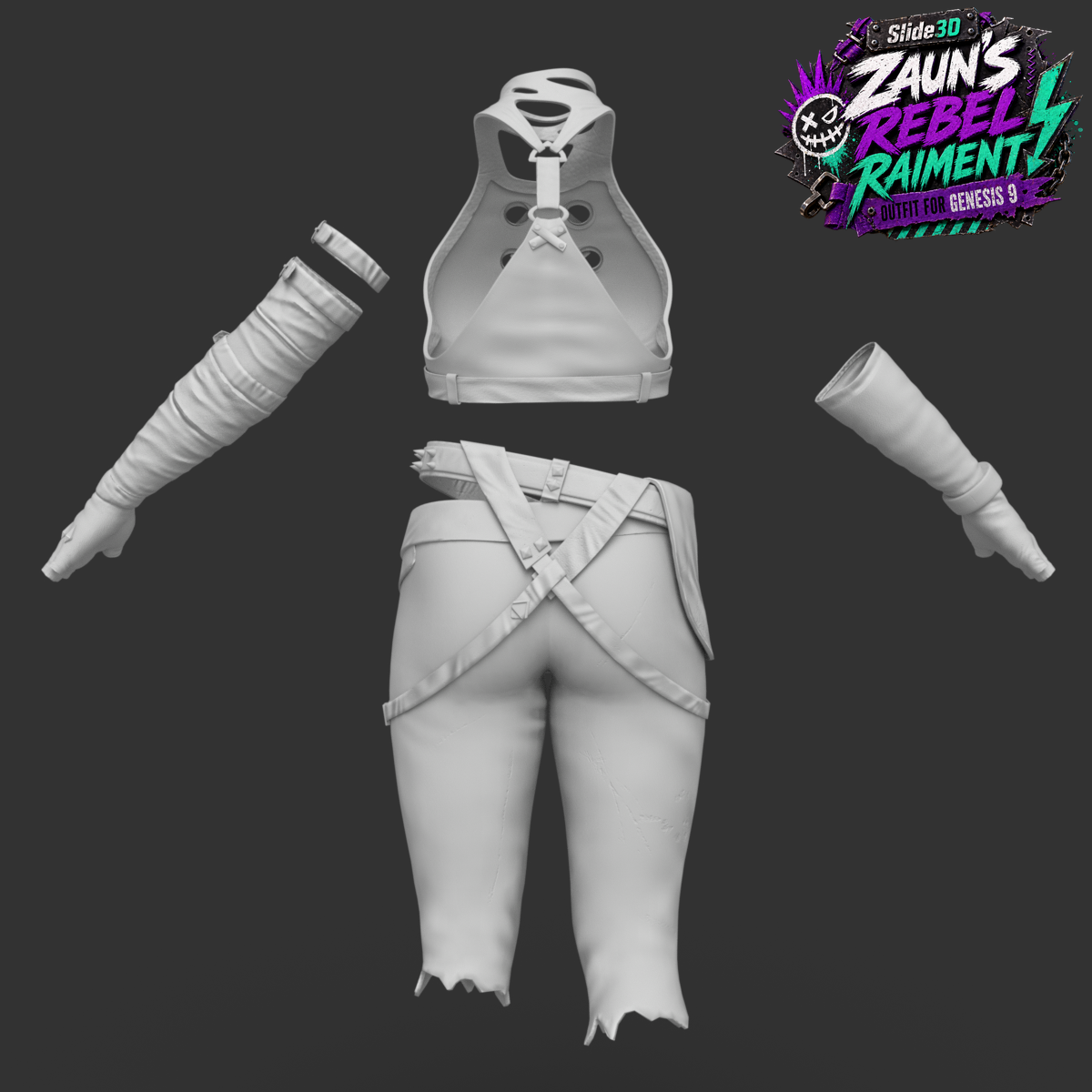 Slide3D Zaun's Rebel Raiment Outfit G9 by N/A