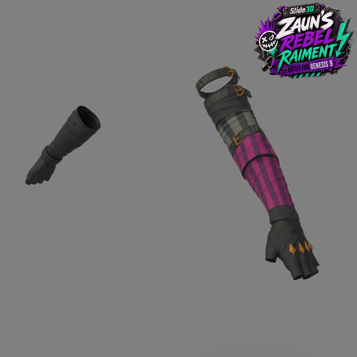 Slide3D Zaun's Rebel Raiment Outfit G9 by N/A