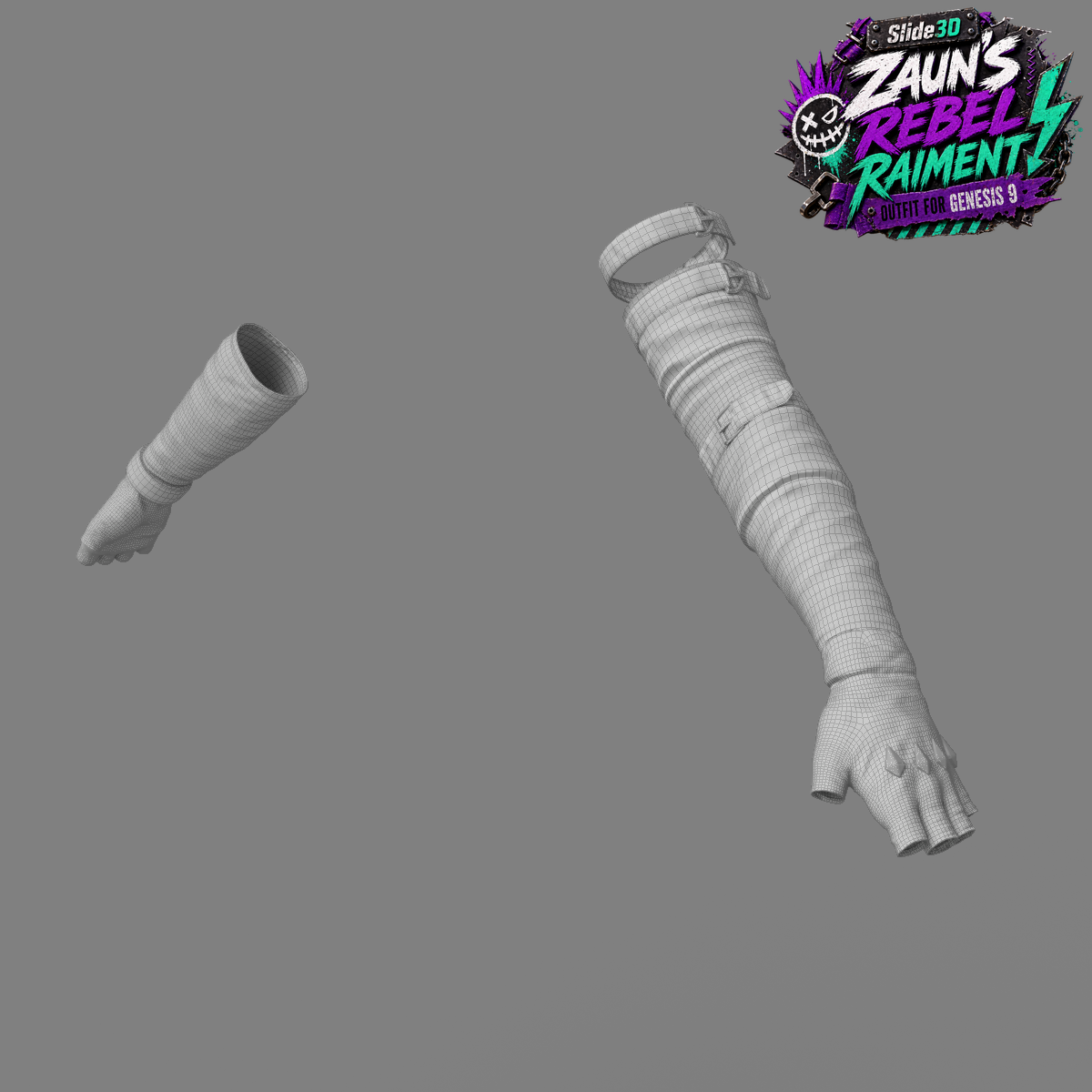 Slide3D Zaun's Rebel Raiment Outfit G9 by N/A