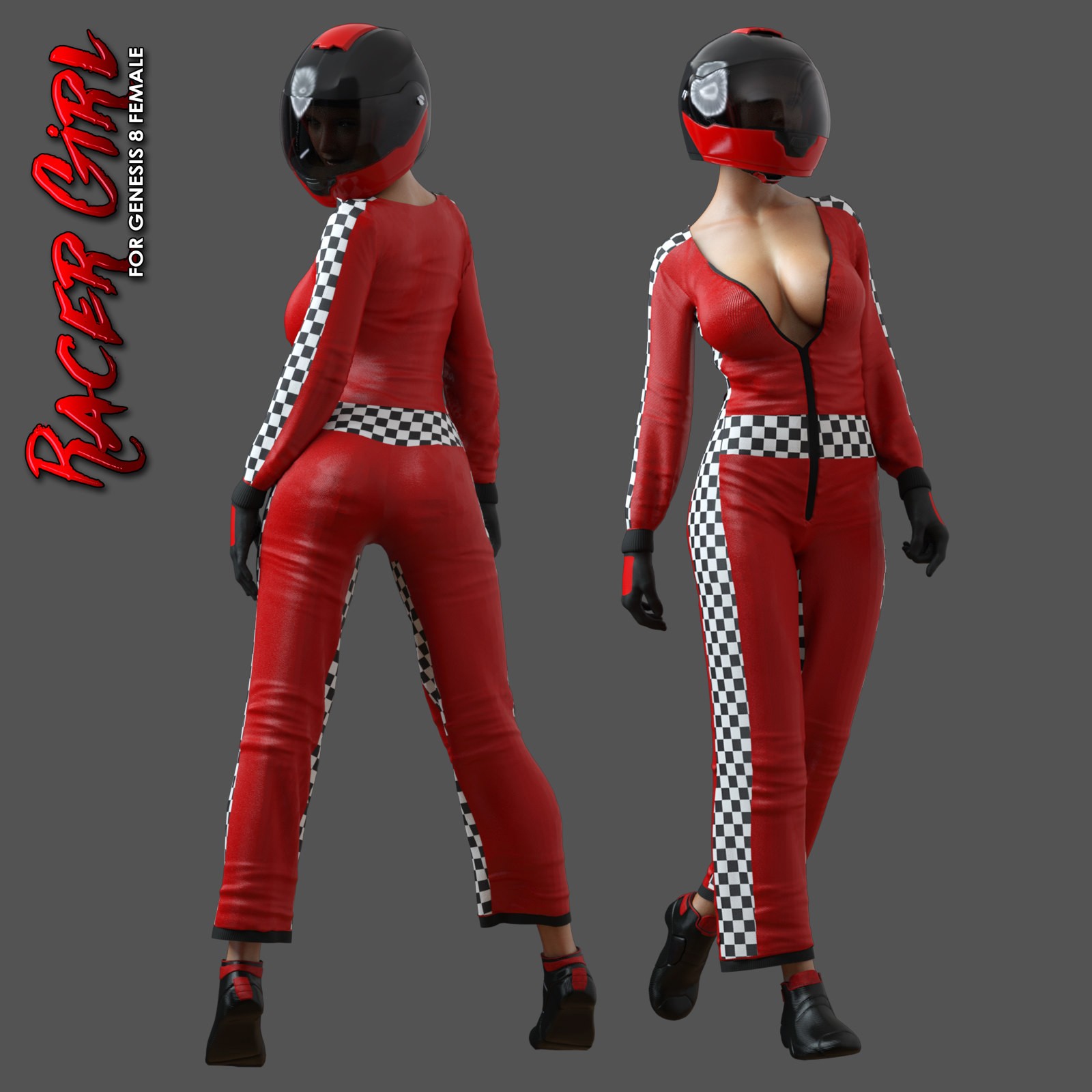Exnem dForce Racer Girl for Genesis 8 Female by N/A
