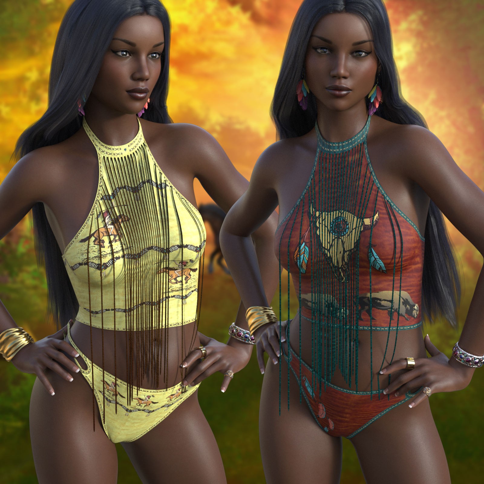 DA-NativeAmerican for dForce Liquid Metal for Genesis 9 and 8 Female by -Wolfie- by N/A