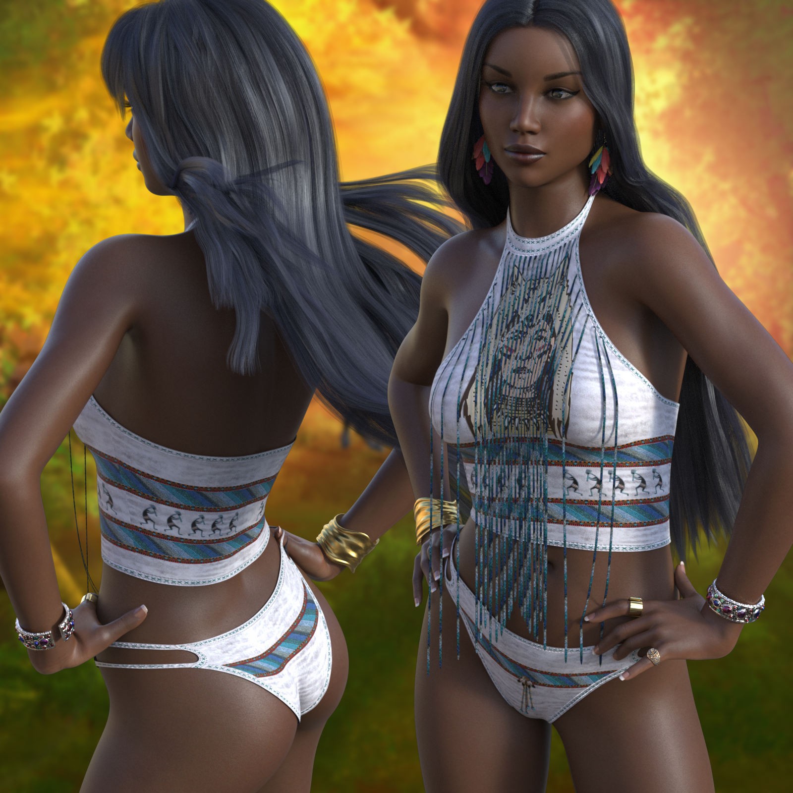 DA-NativeAmerican for dForce Liquid Metal for Genesis 9 and 8 Female by -Wolfie- by N/A