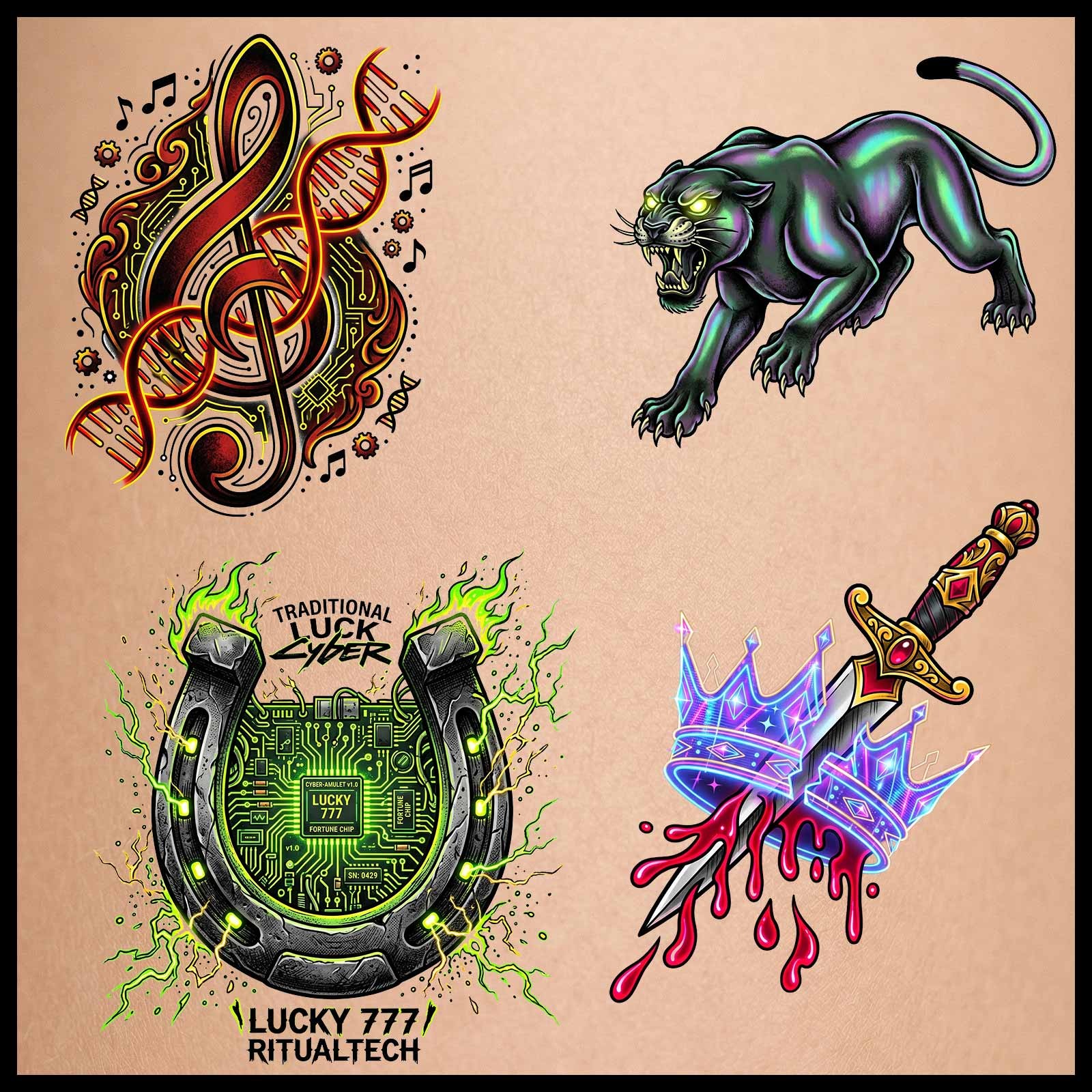 Old School Tattoos by N/A