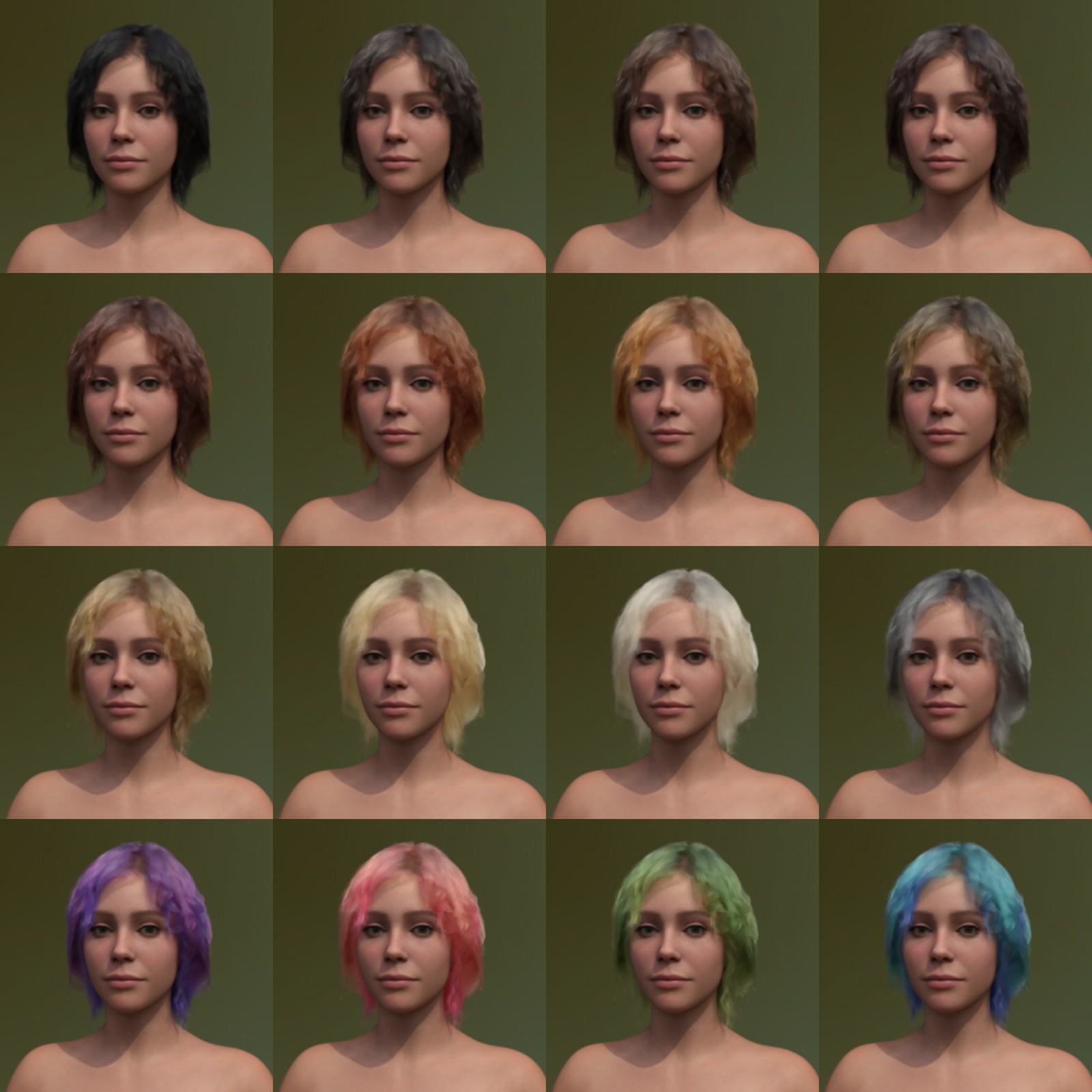 ATG Midlength Hair 001 for Genesis 9 and 8.x Male/Female by N/A